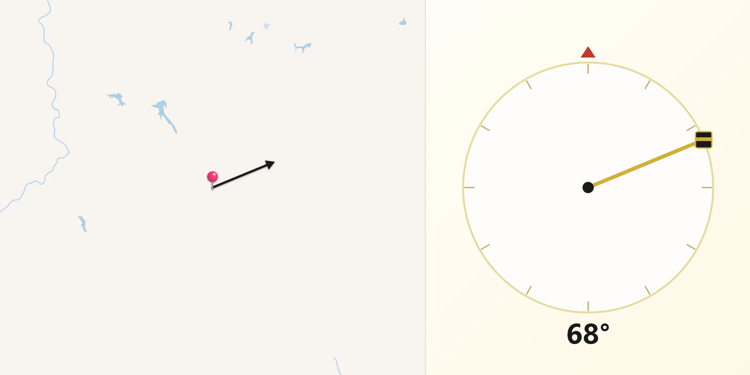 Direção da Qibla a partir de Canindé