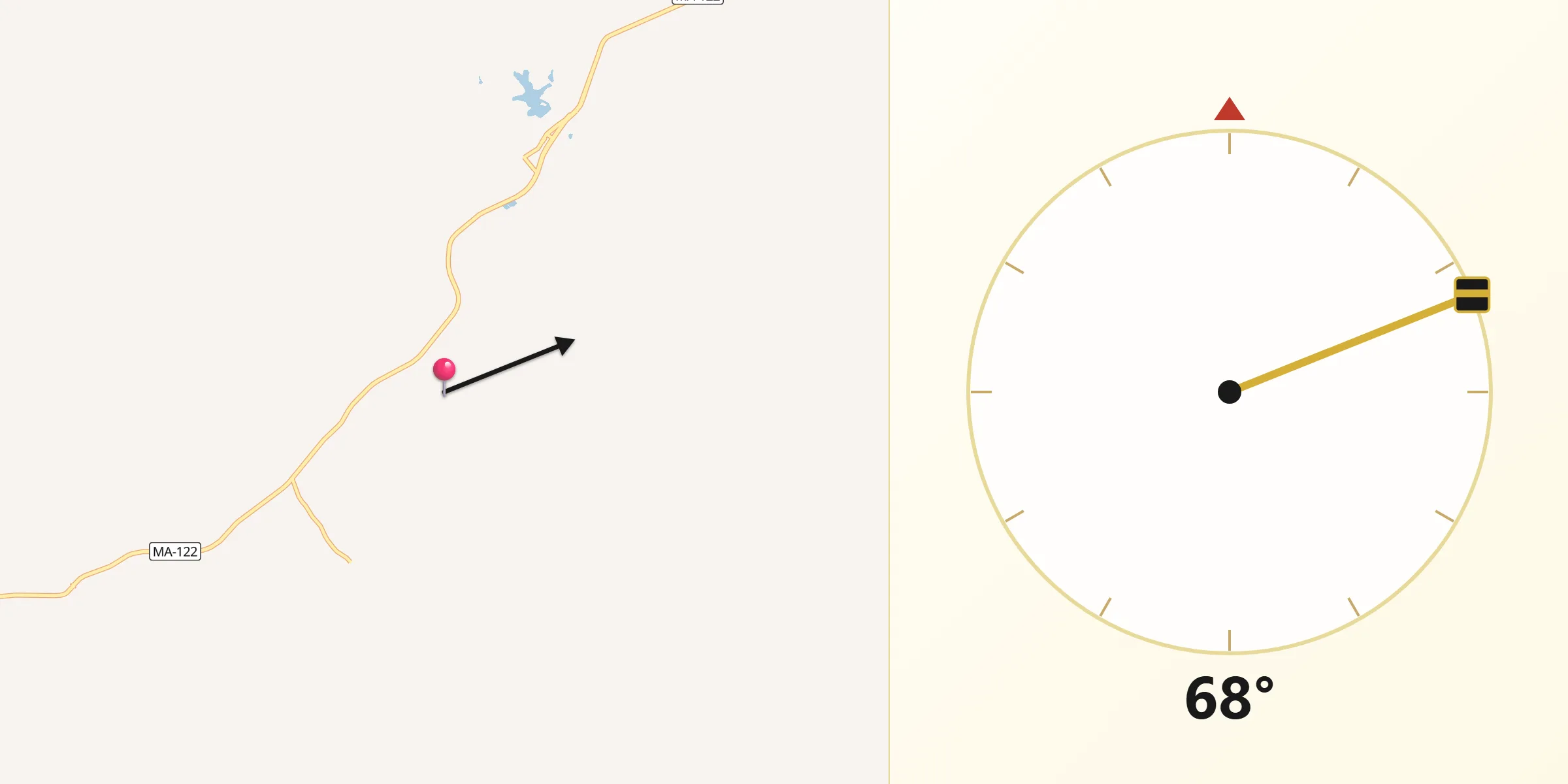 Direção da Qibla a partir de Lima Campos