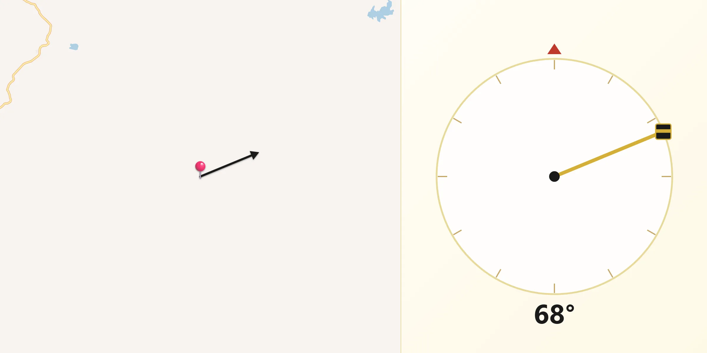 Direção da Qibla a partir de Itatira