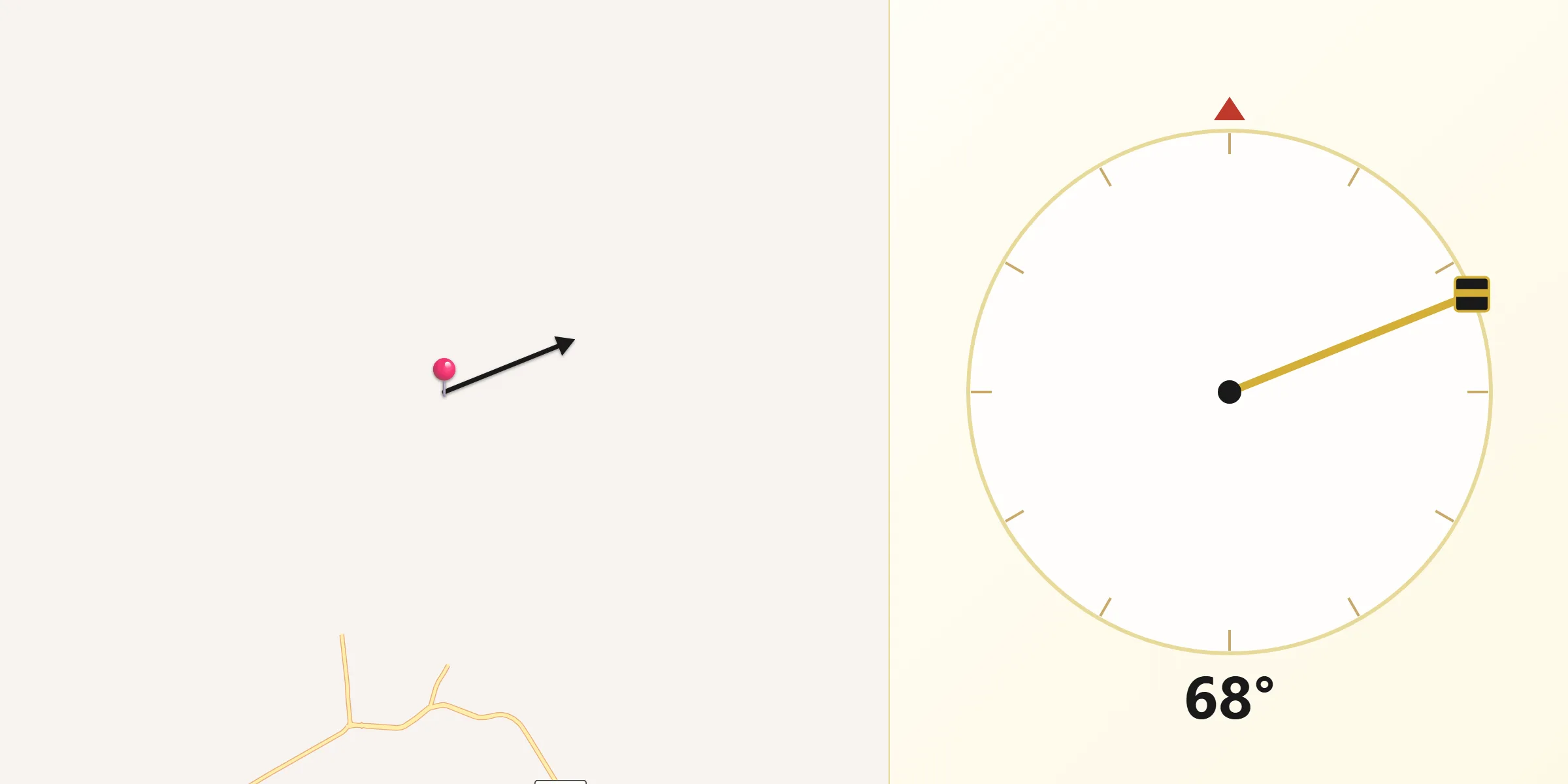 Direção da Qibla a partir de Aldeias Altas