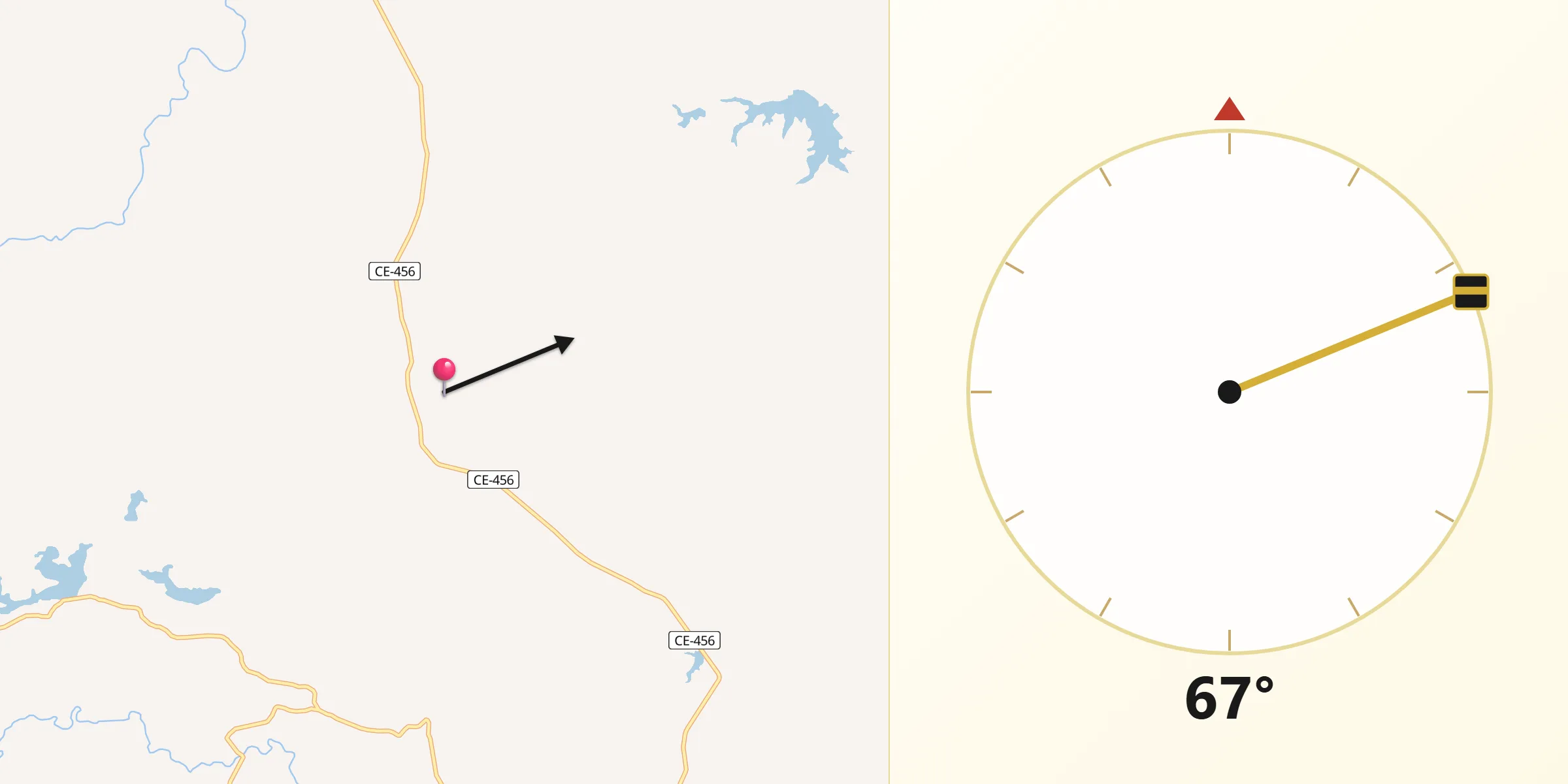 Direção da Qibla a partir de Choró