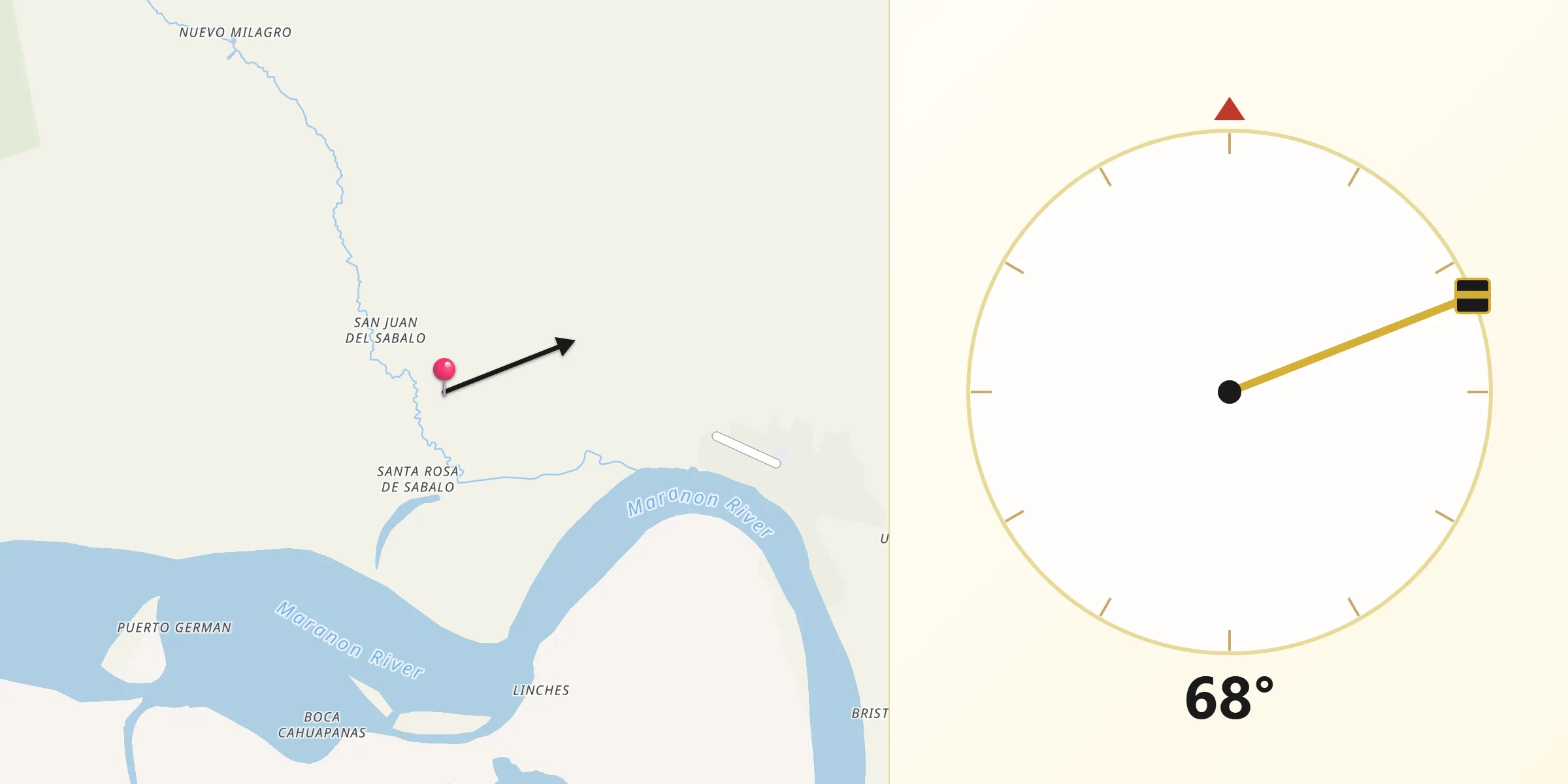 Dirección de la Qibla desde San Lorenzo