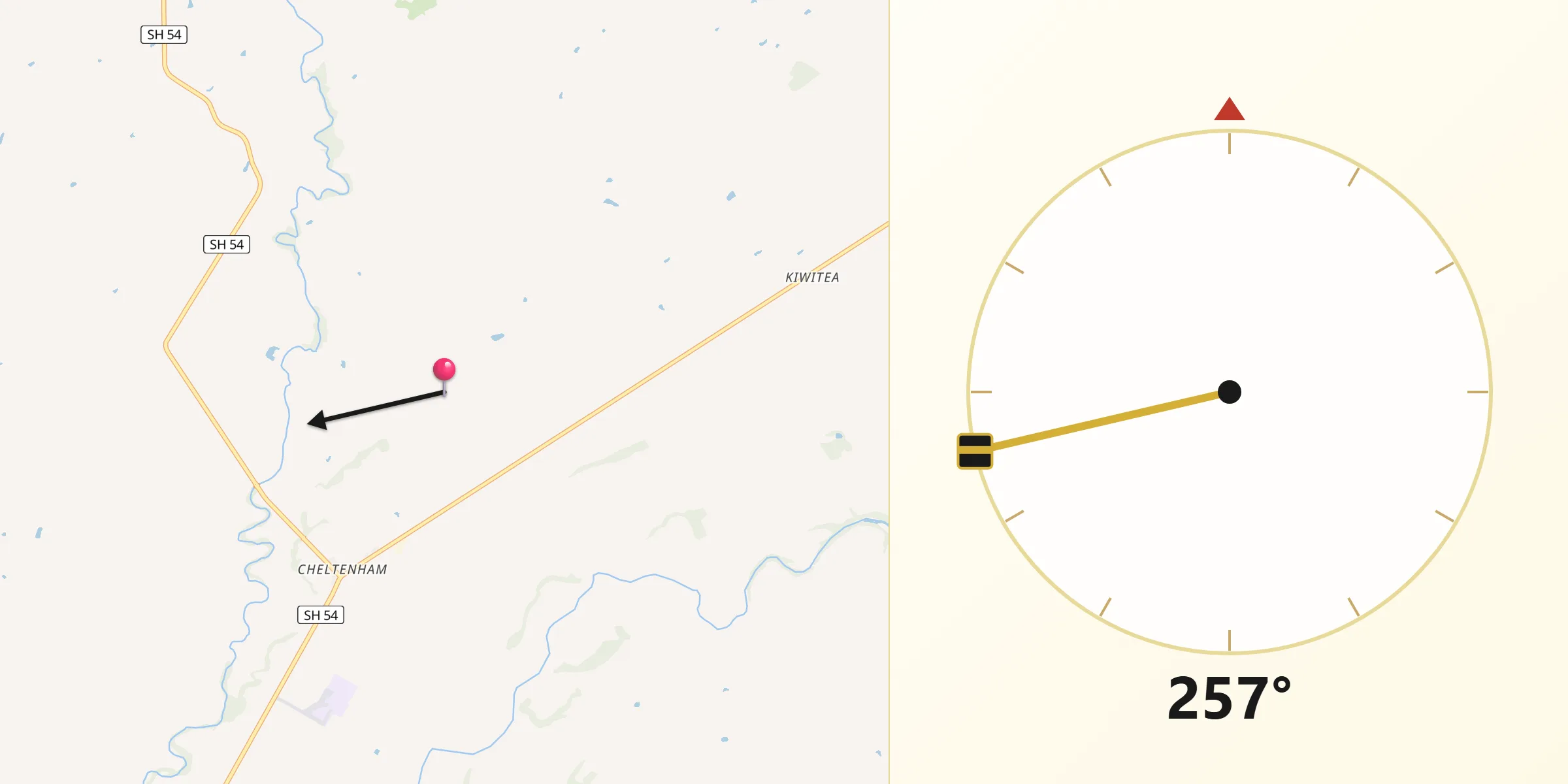 Qibla Direction from Manawatu