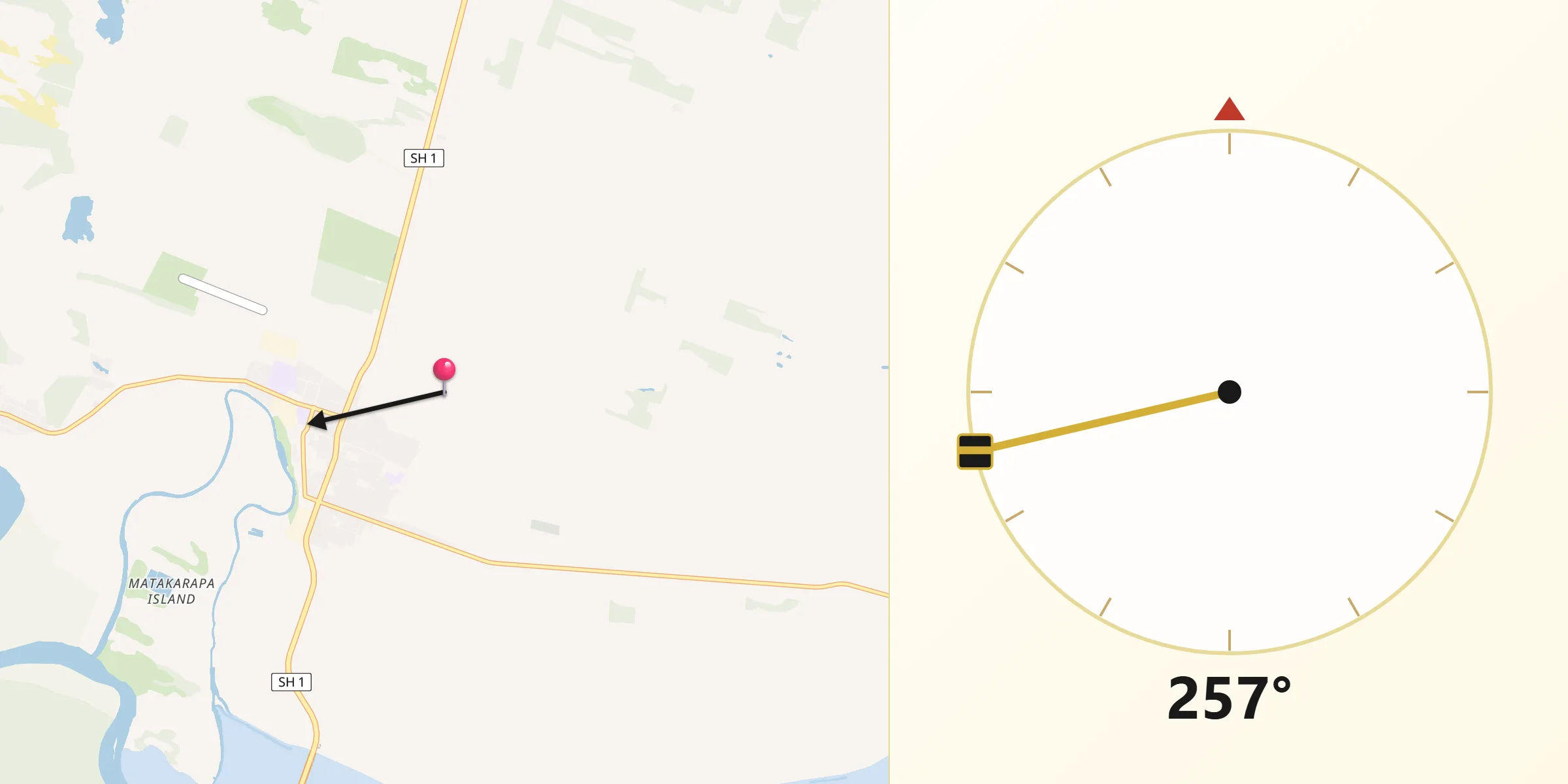 Qibla Direction from Foxton
