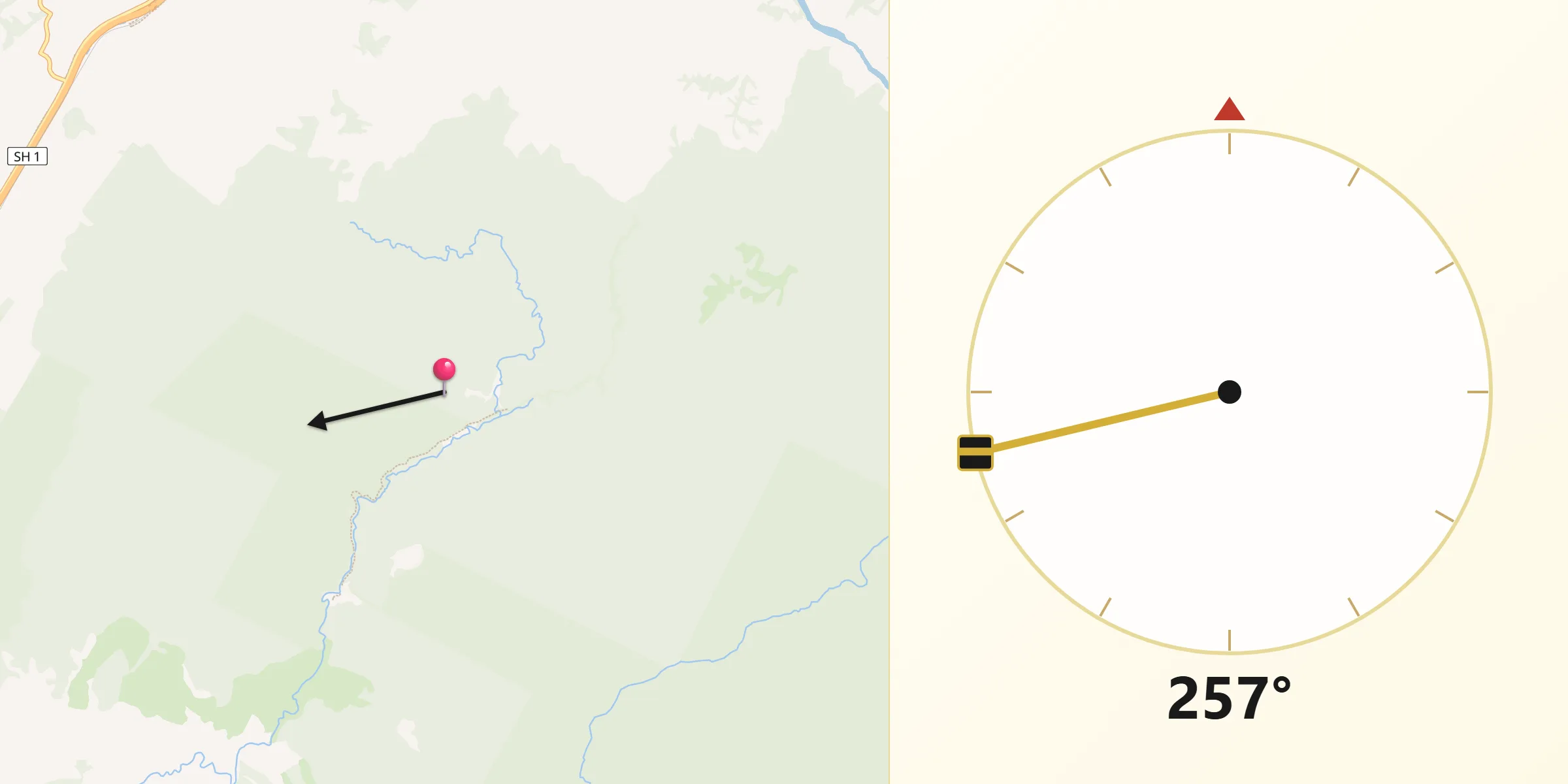 Qibla Direction from Kapiti Coast
