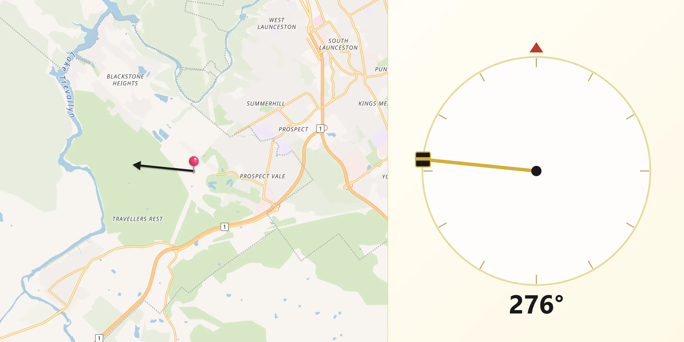 Qibla Direction from Prospect Vale