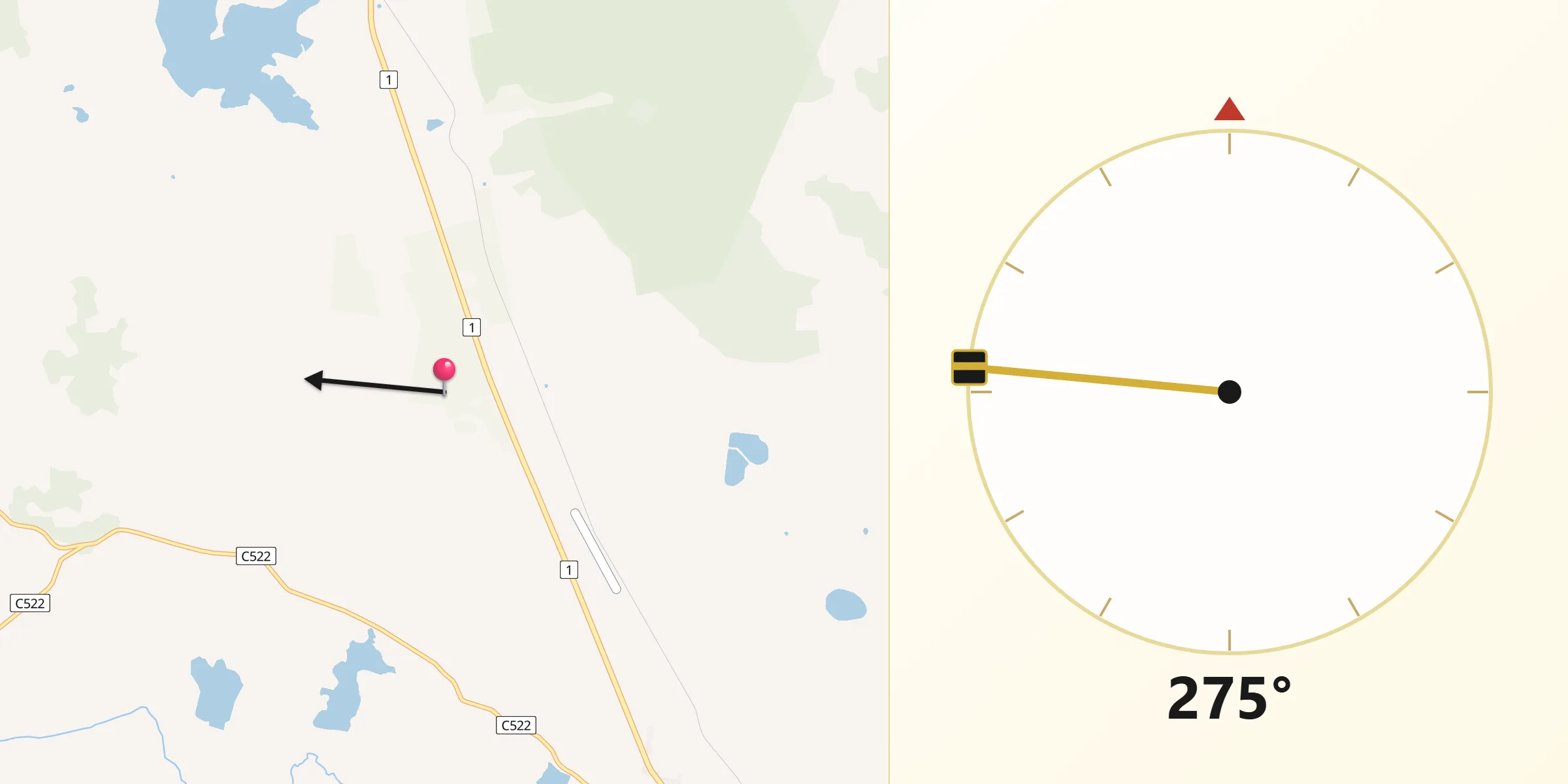Qibla Direction from Northern Midlands