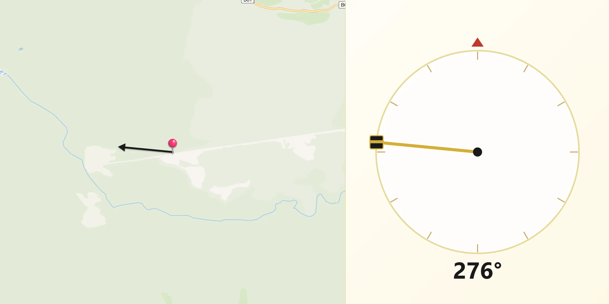Qibla Direction from Derwent Valley