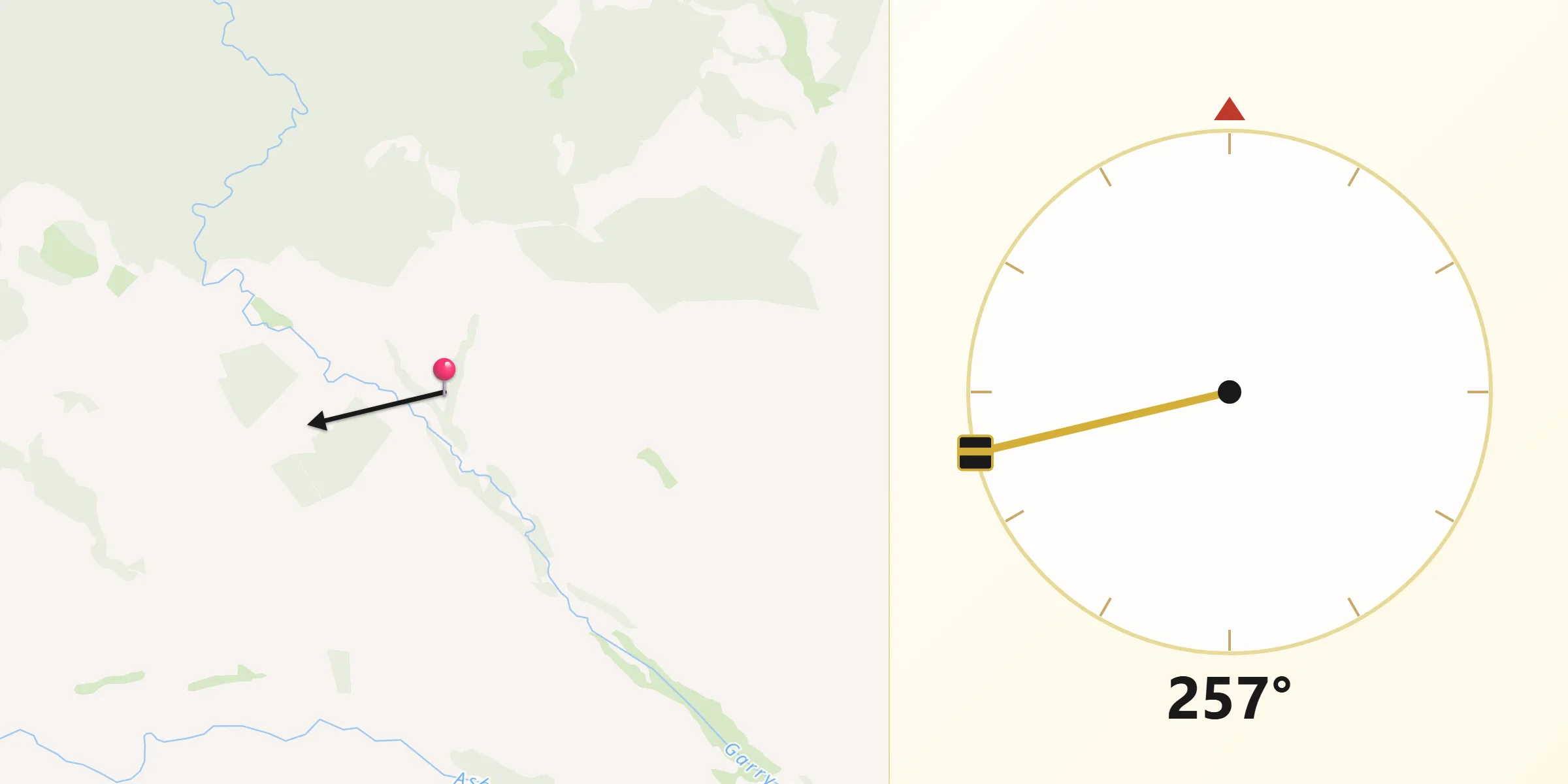 Qibla Direction from Waimakariri