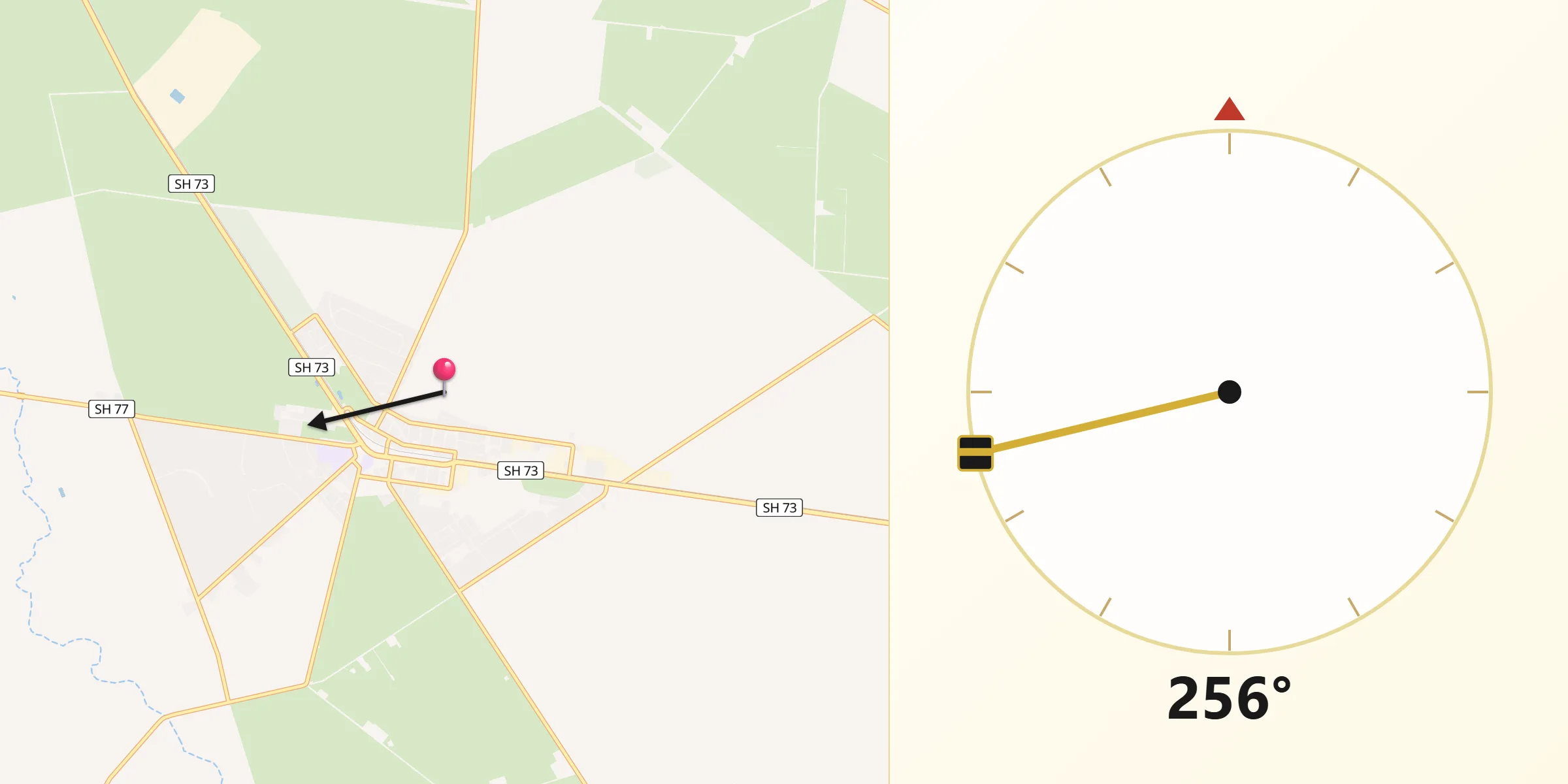 Qibla Direction from Darfield