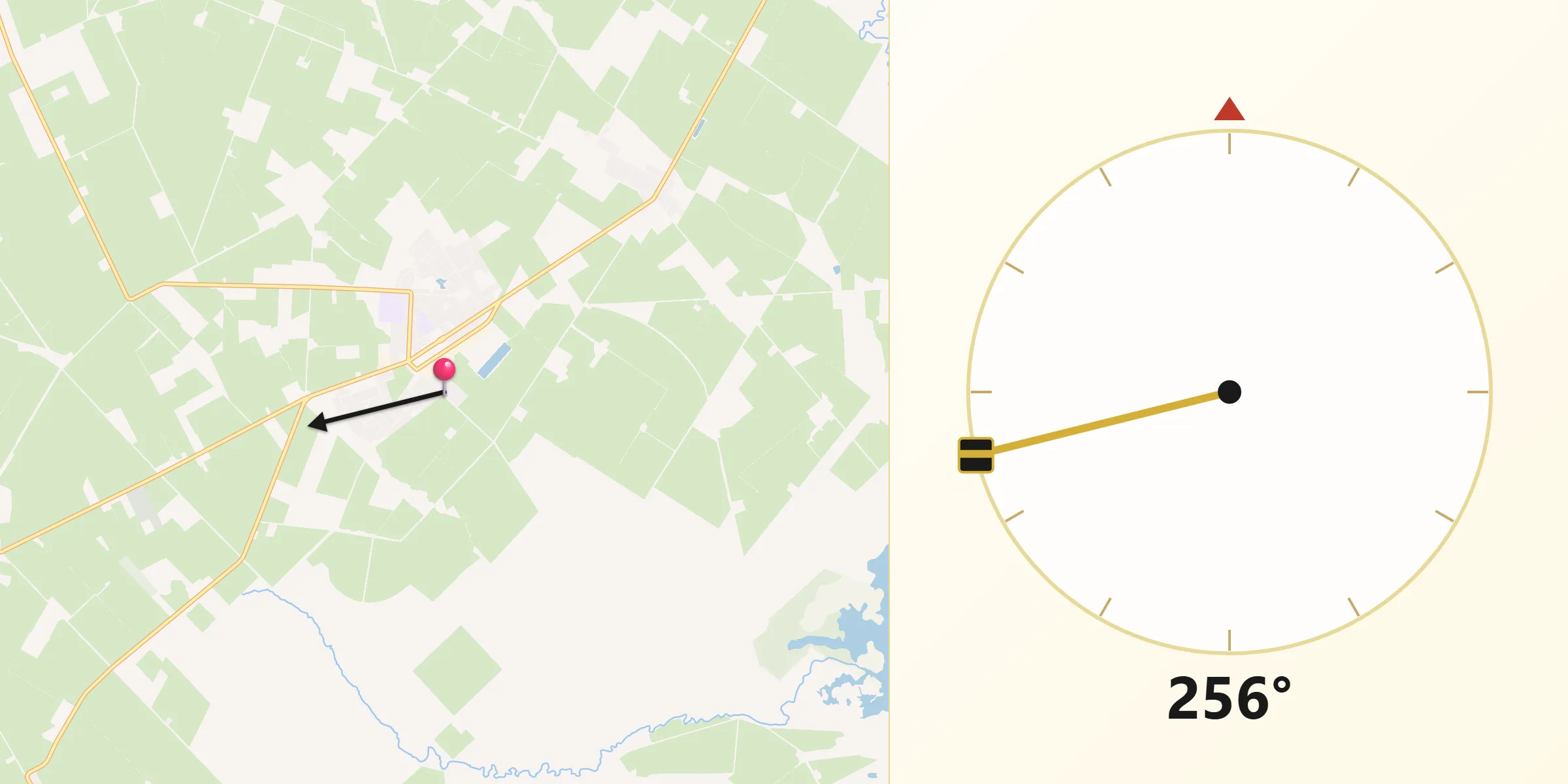 Qibla Direction from Leeston