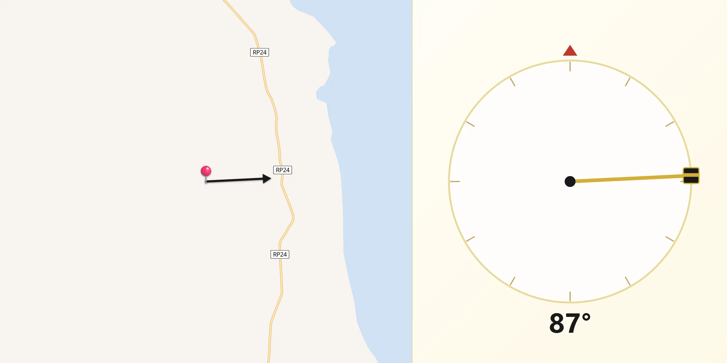 Dirección de la Qibla desde Departamento de Sarmiento