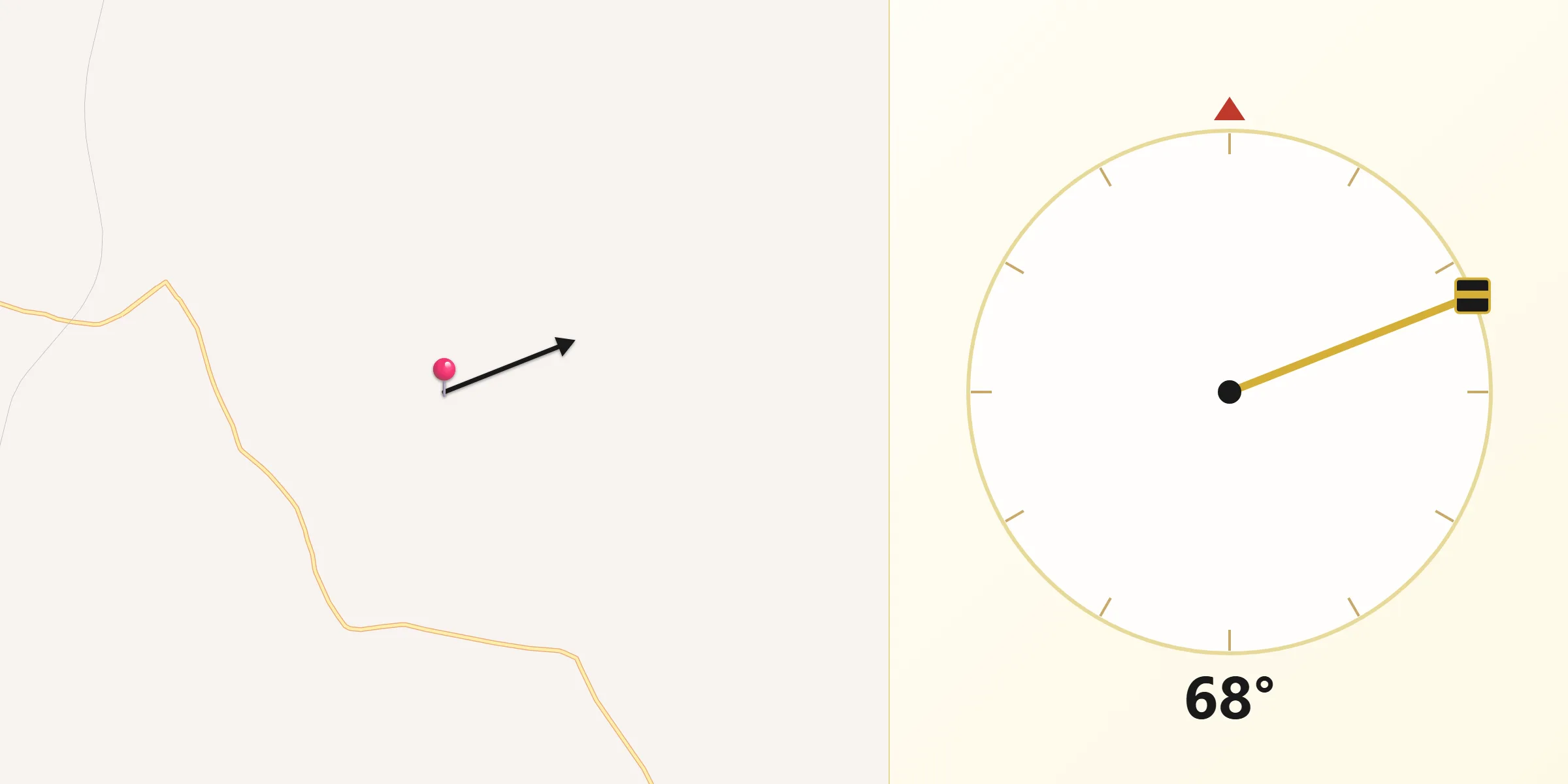 Direção da Qibla a partir de São Francisco do Brejão