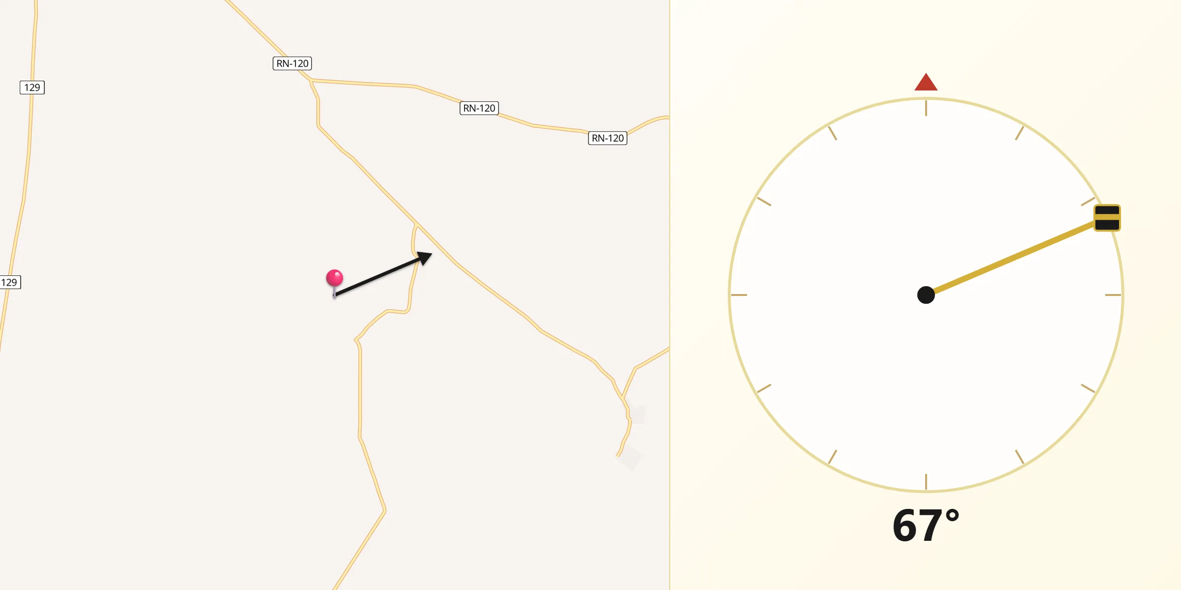 Direção da Qibla a partir de São Bento do Norte