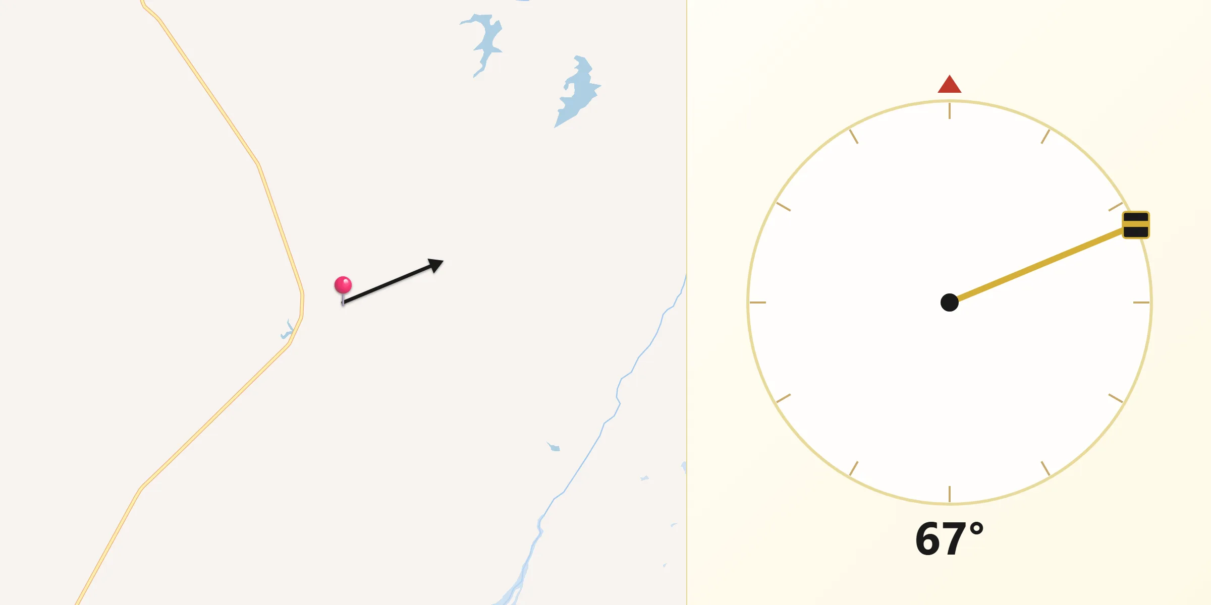 Direção da Qibla a partir de Banabuiú