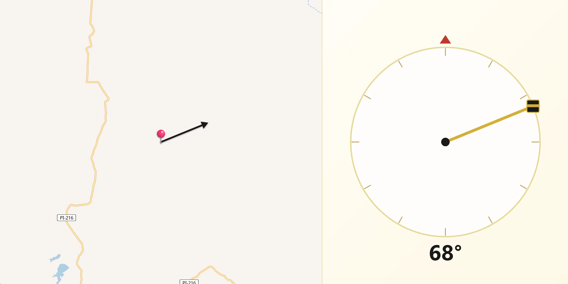 Direção da Qibla a partir de São João da Serra