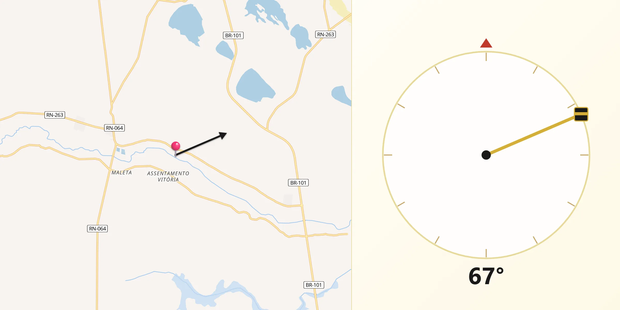 Direção da Qibla a partir de São Miguel