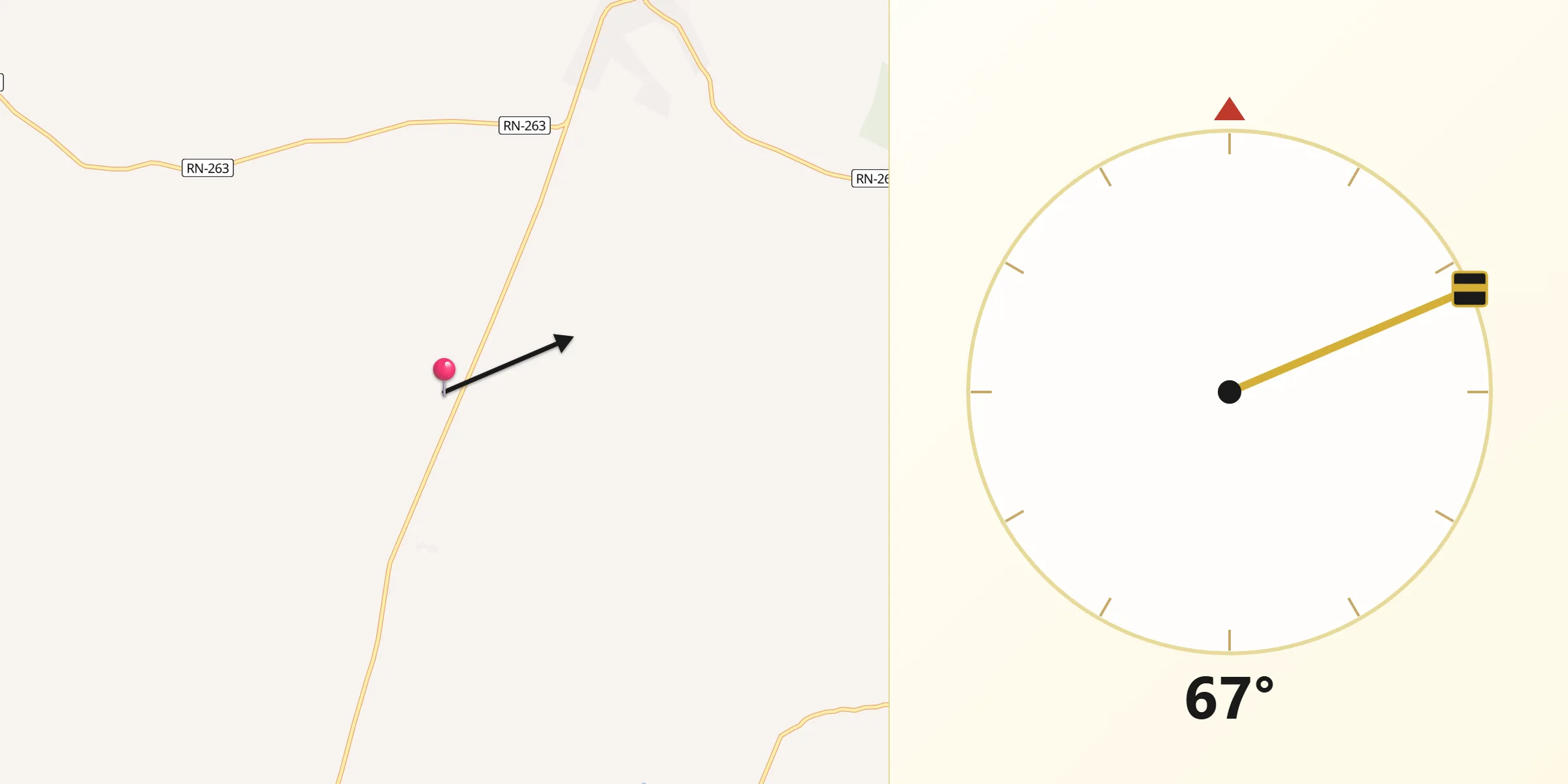 Direção da Qibla a partir de Taipu