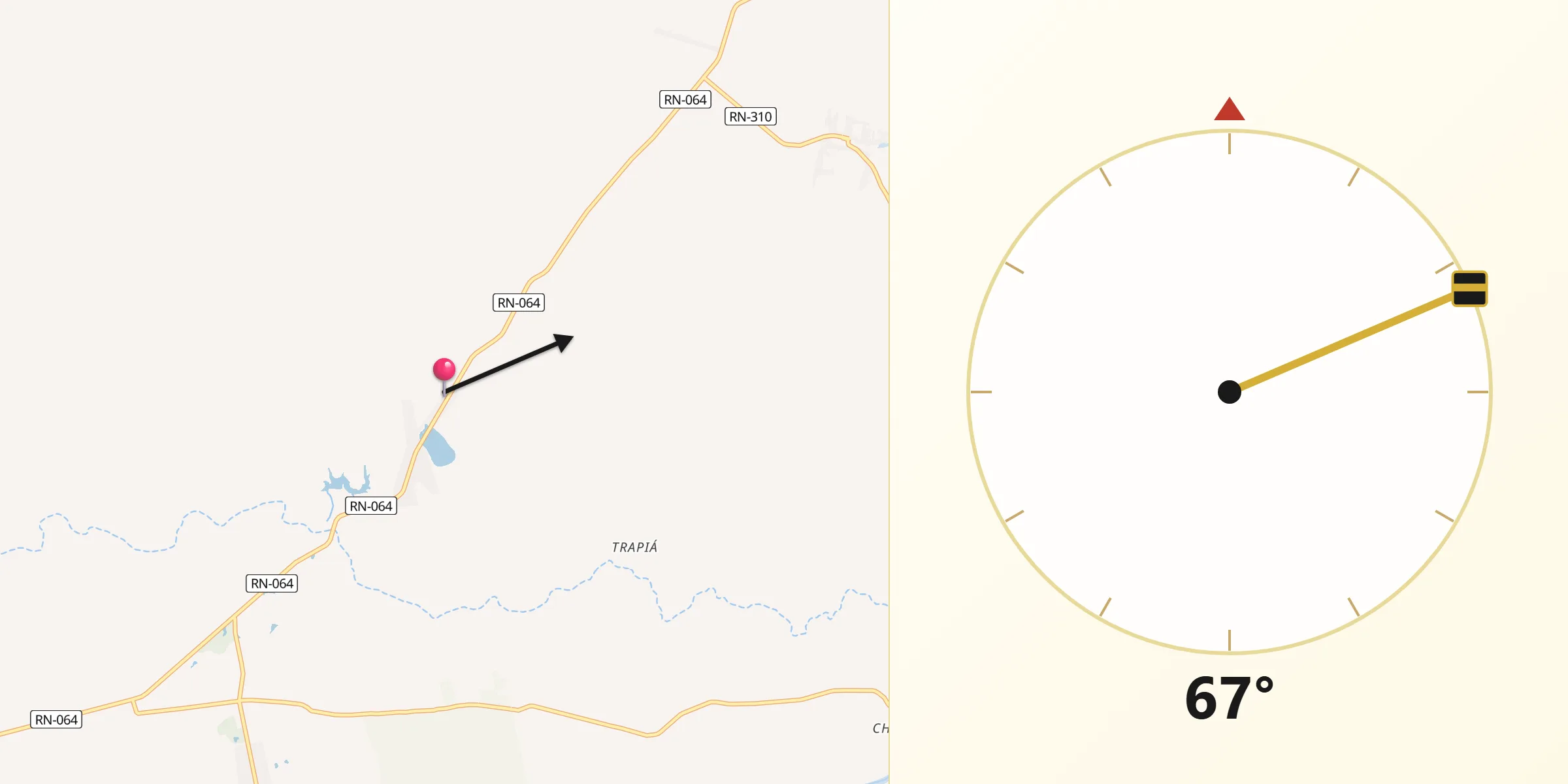 Direção da Qibla a partir de Ielmo Marinho