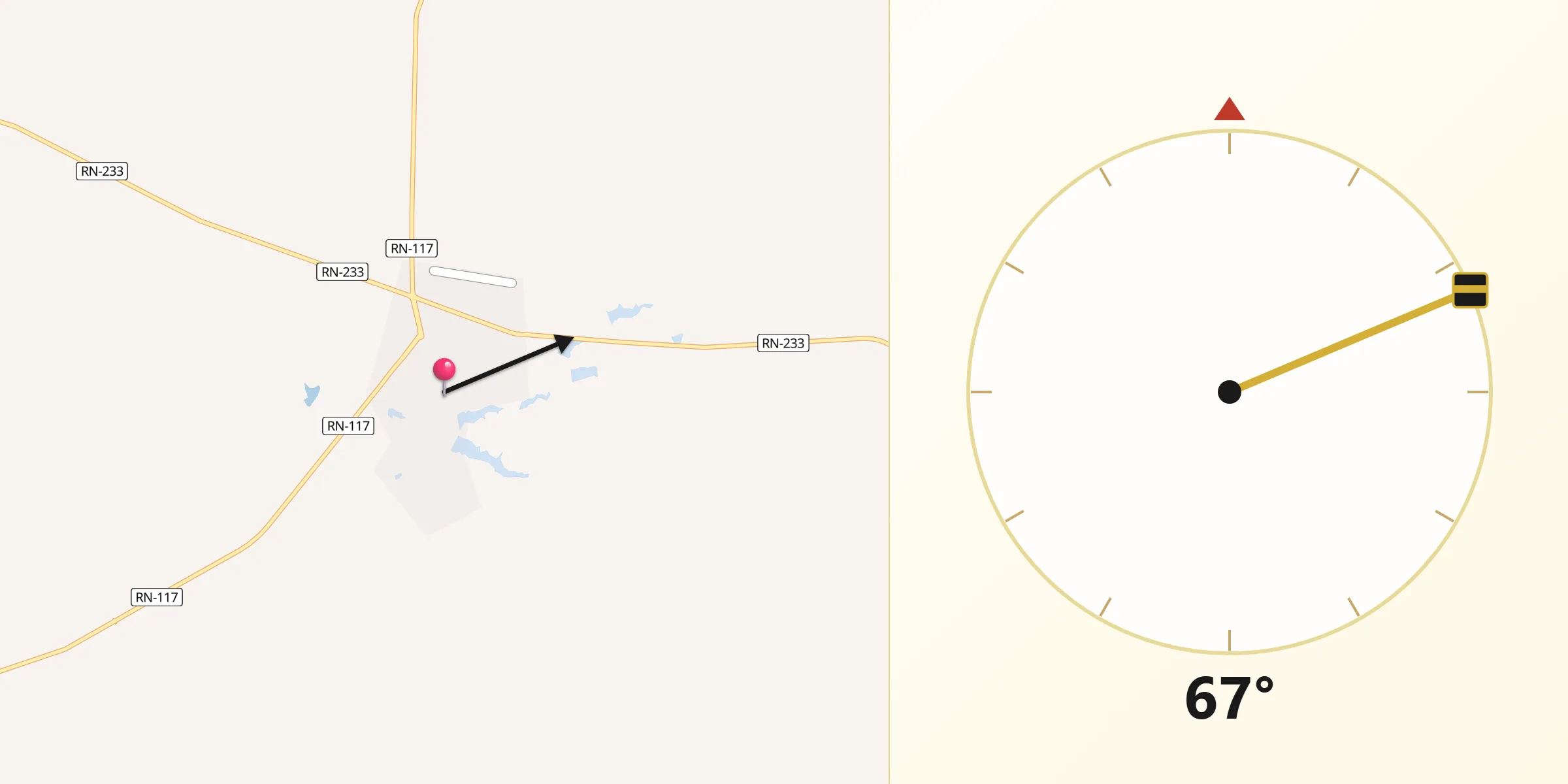 Direção da Qibla a partir de Caraúbas