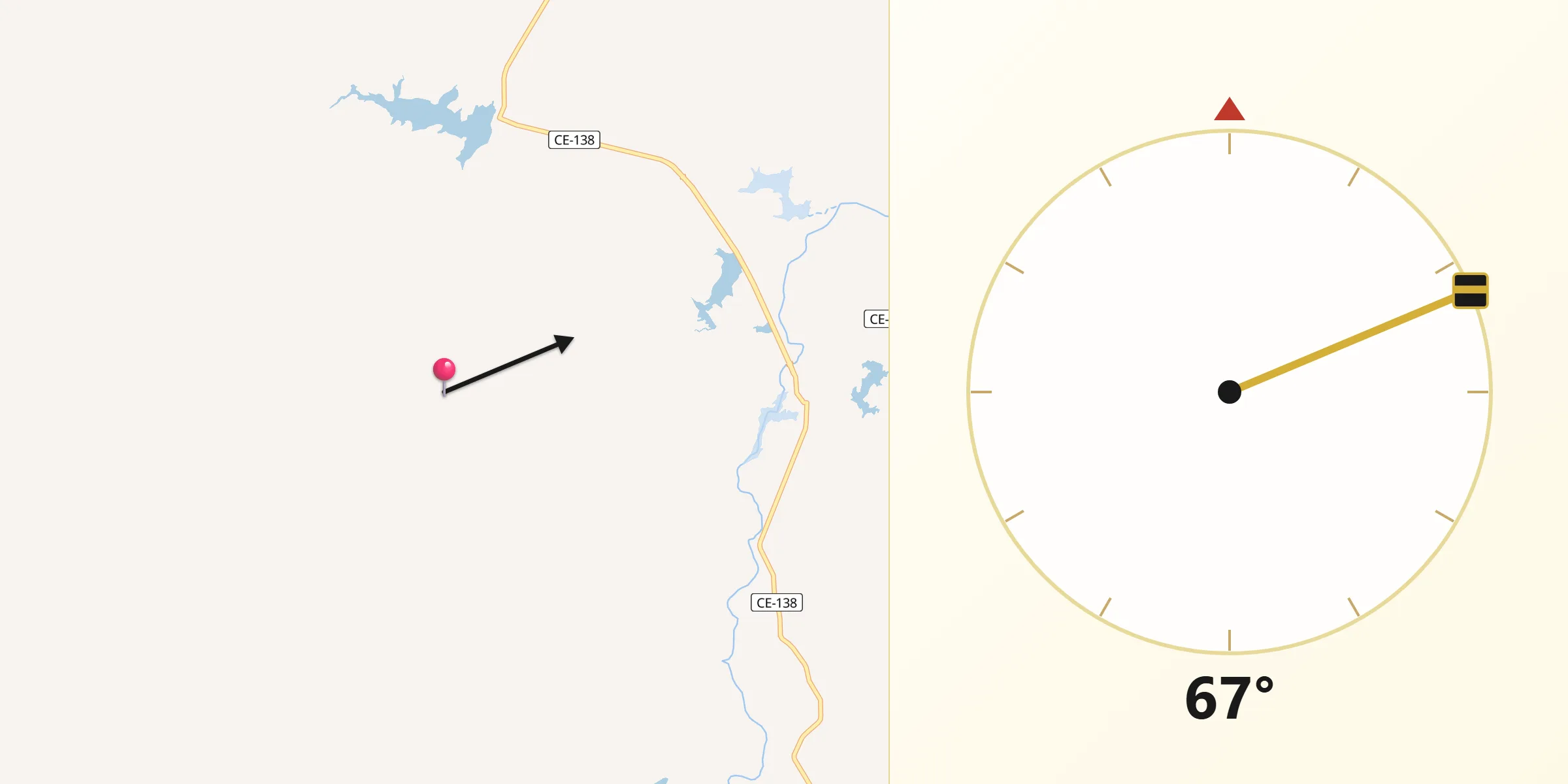 Direção da Qibla a partir de Iracema