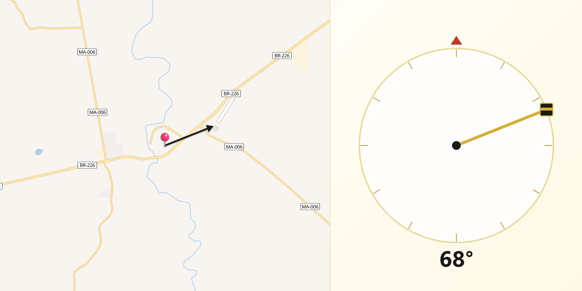 Direzione della Qibla da Grajaú