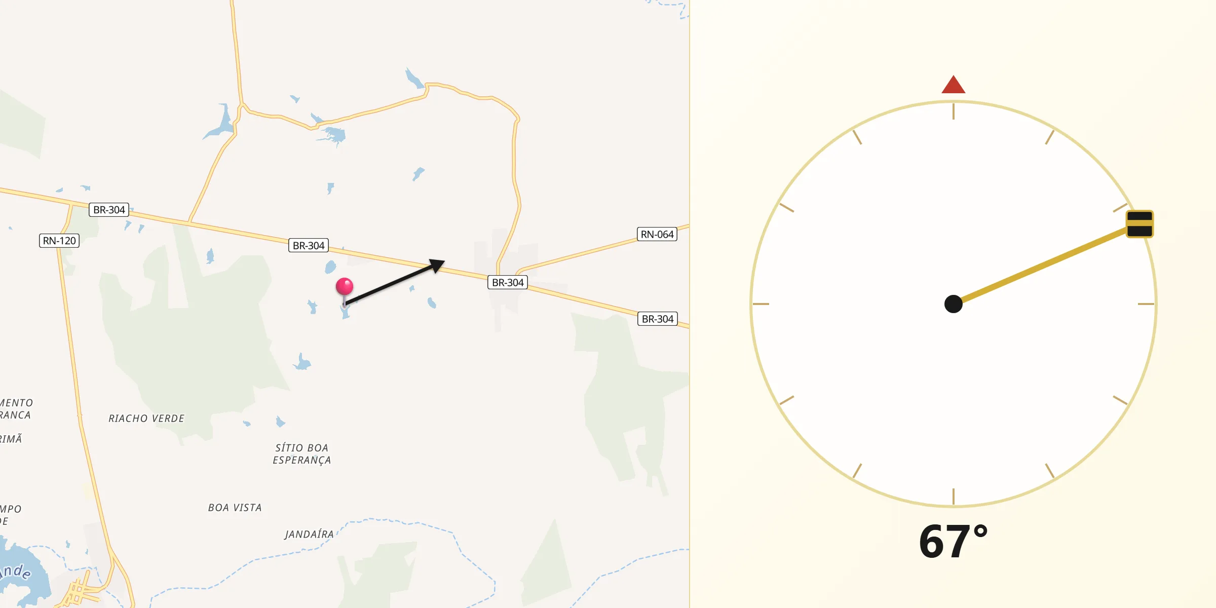 Direzione della Qibla da Santa Maria