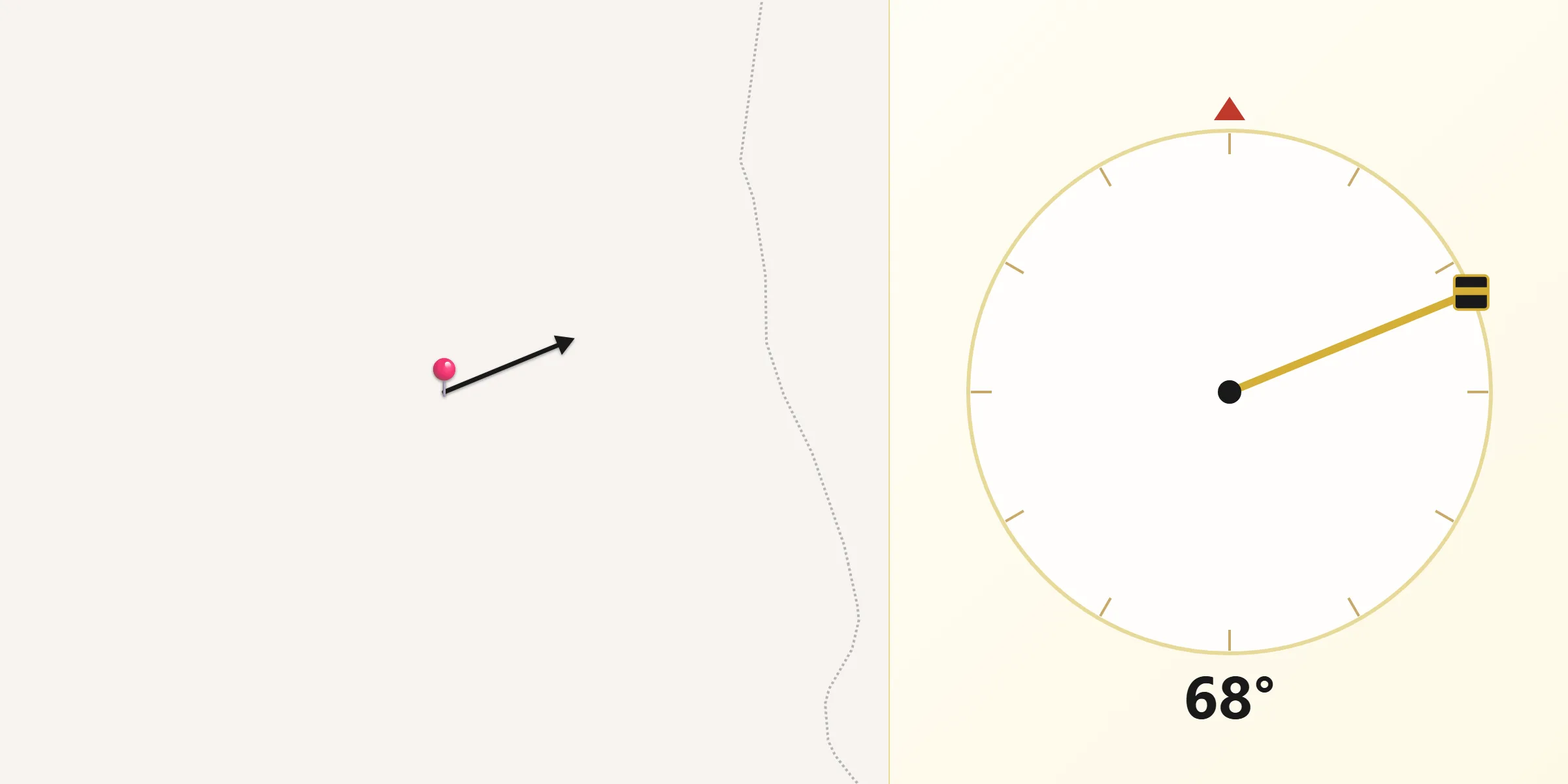 Direção da Qibla a partir de Assunção do Piauí
