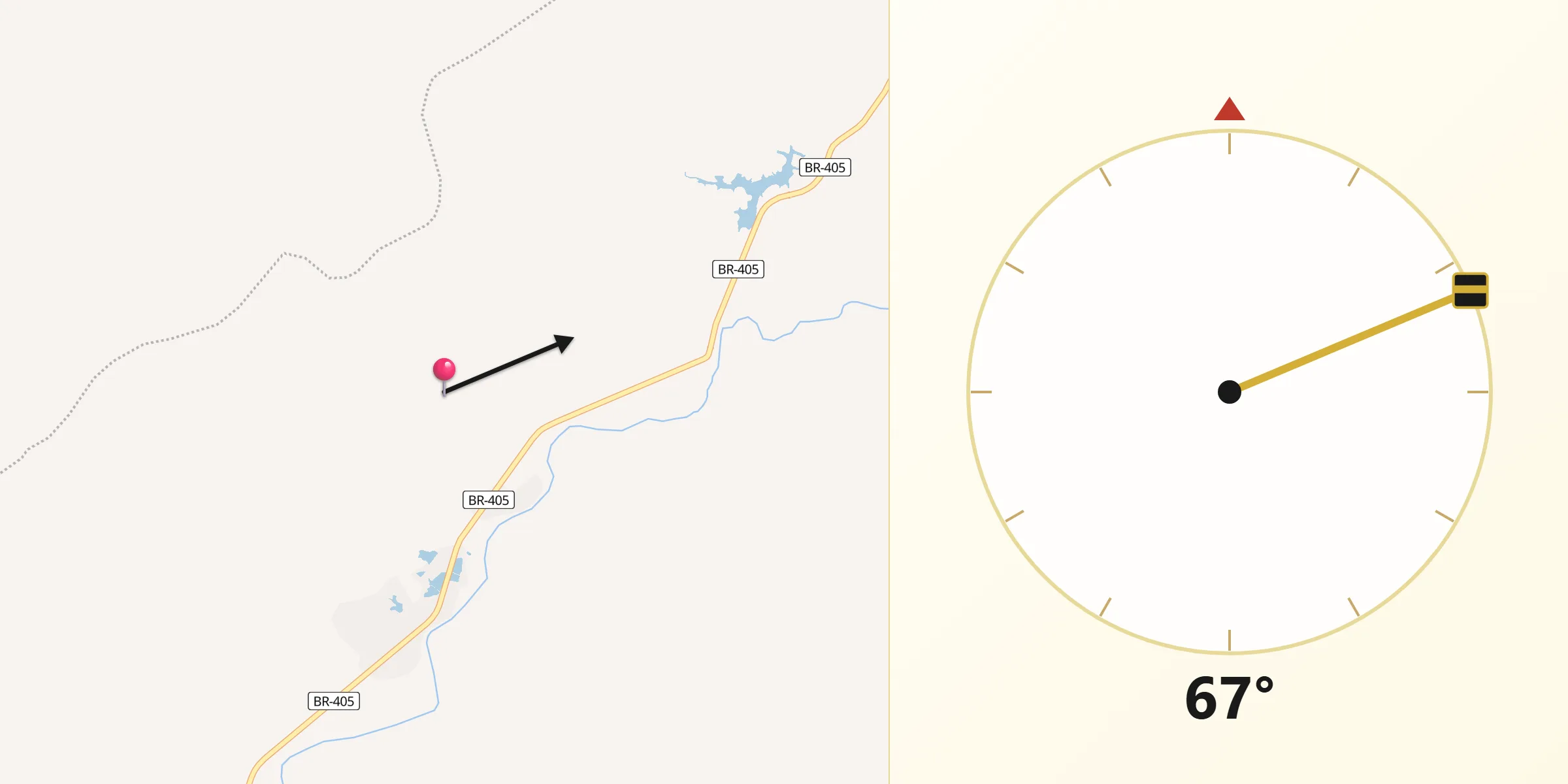Direção da Qibla a partir de São Francisco do Oeste