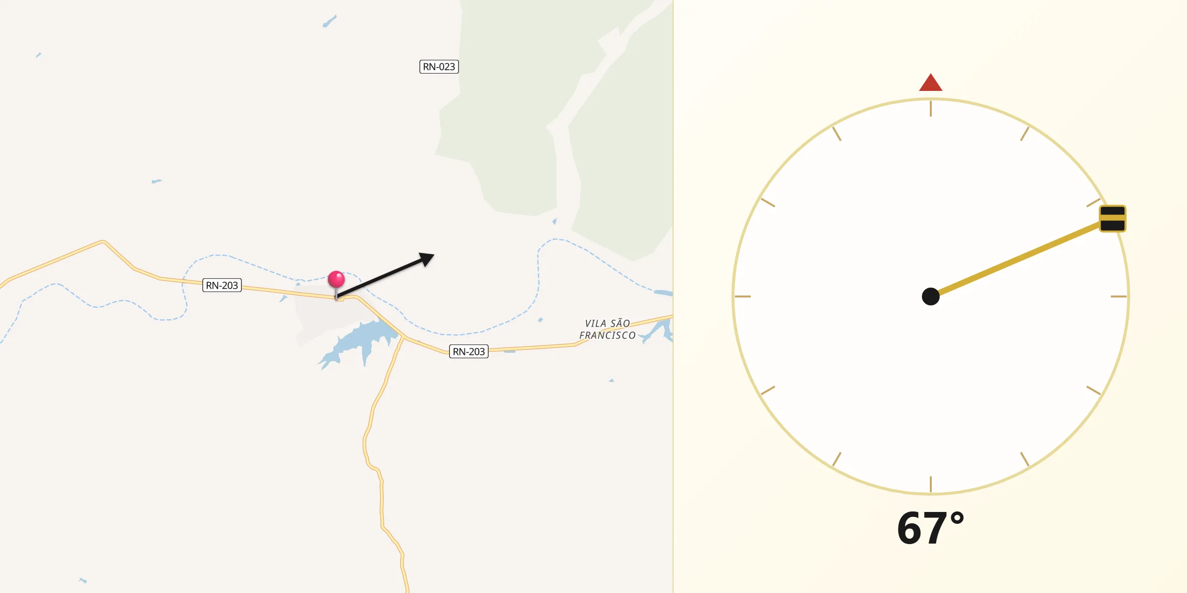 Direção da Qibla a partir de São Tomé