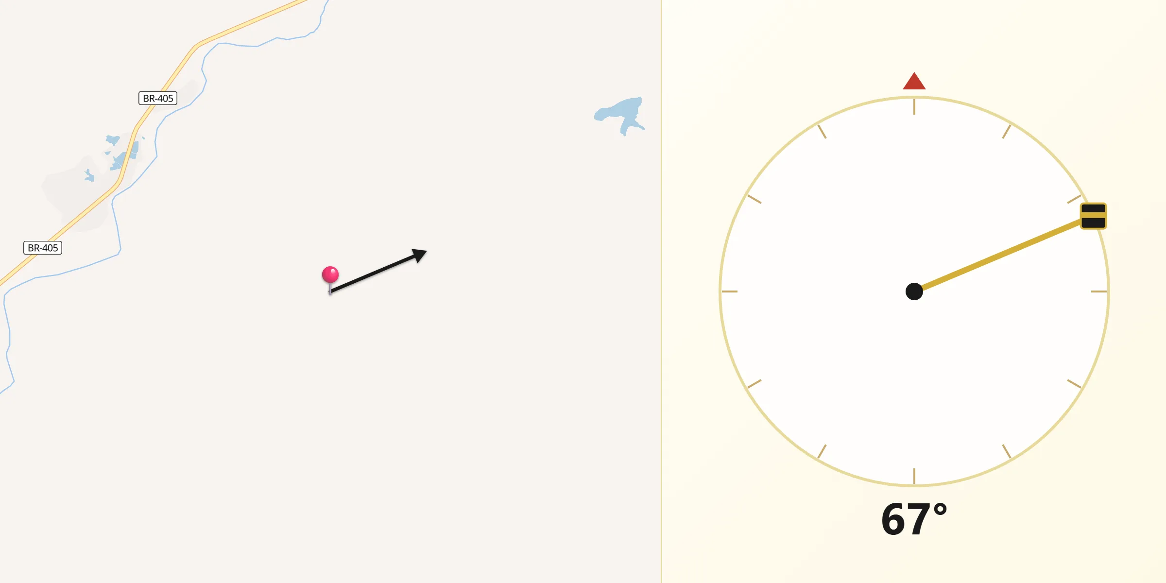 Direção da Qibla a partir de Francisco Dantas