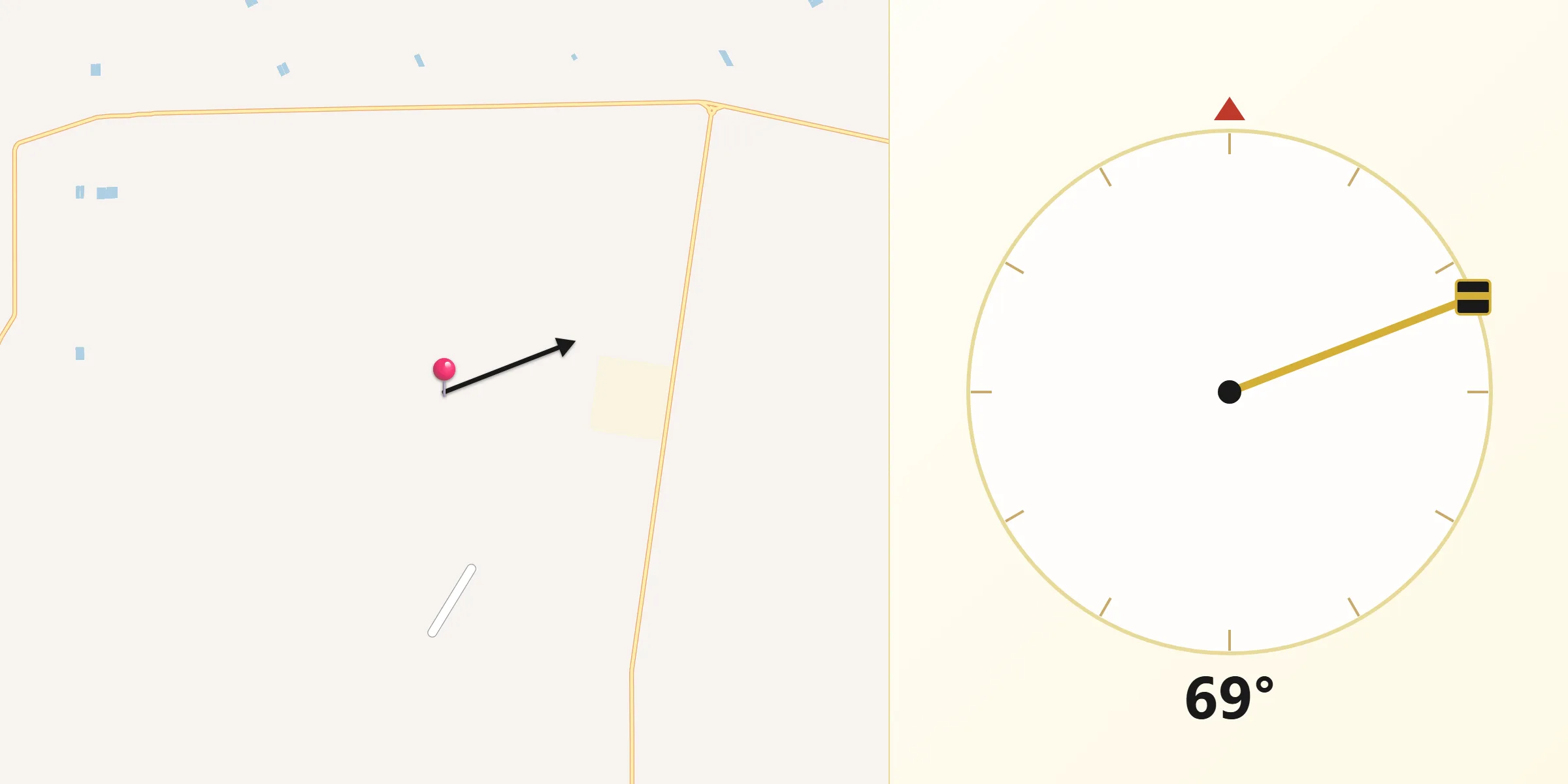 Dirección de la Qibla desde Provincia de Lambayeque