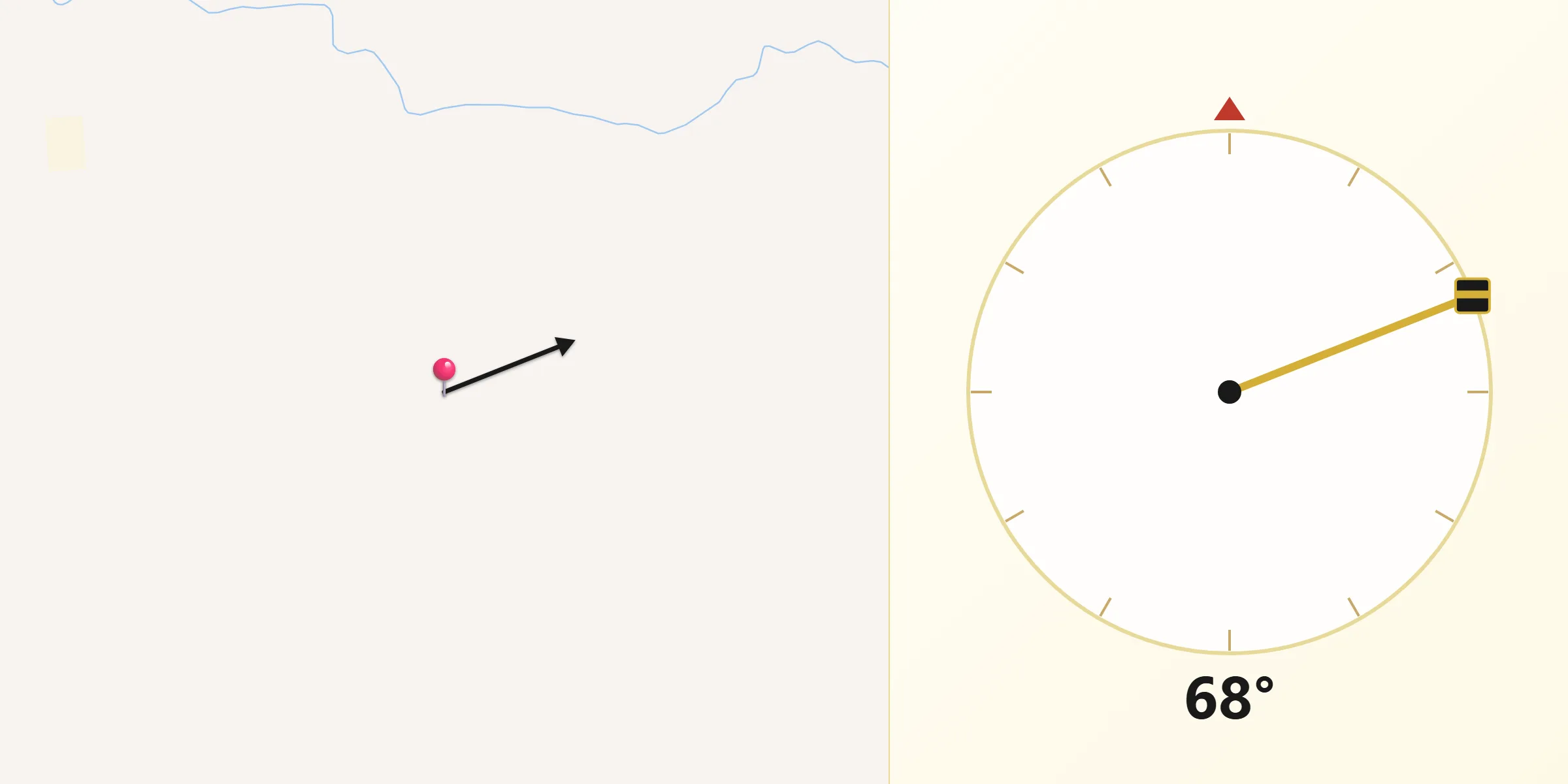 Direção da Qibla a partir de Campestre do Maranhão