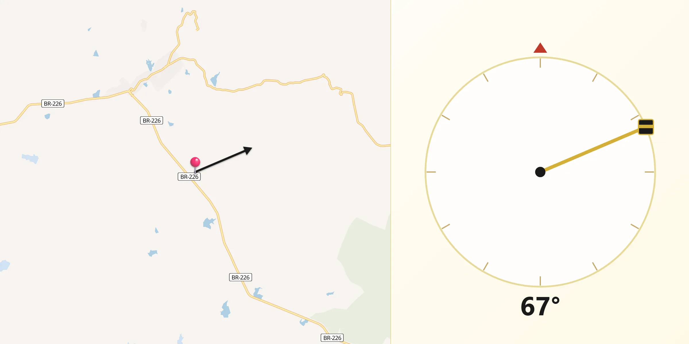 Direção da Qibla a partir de Florânia
