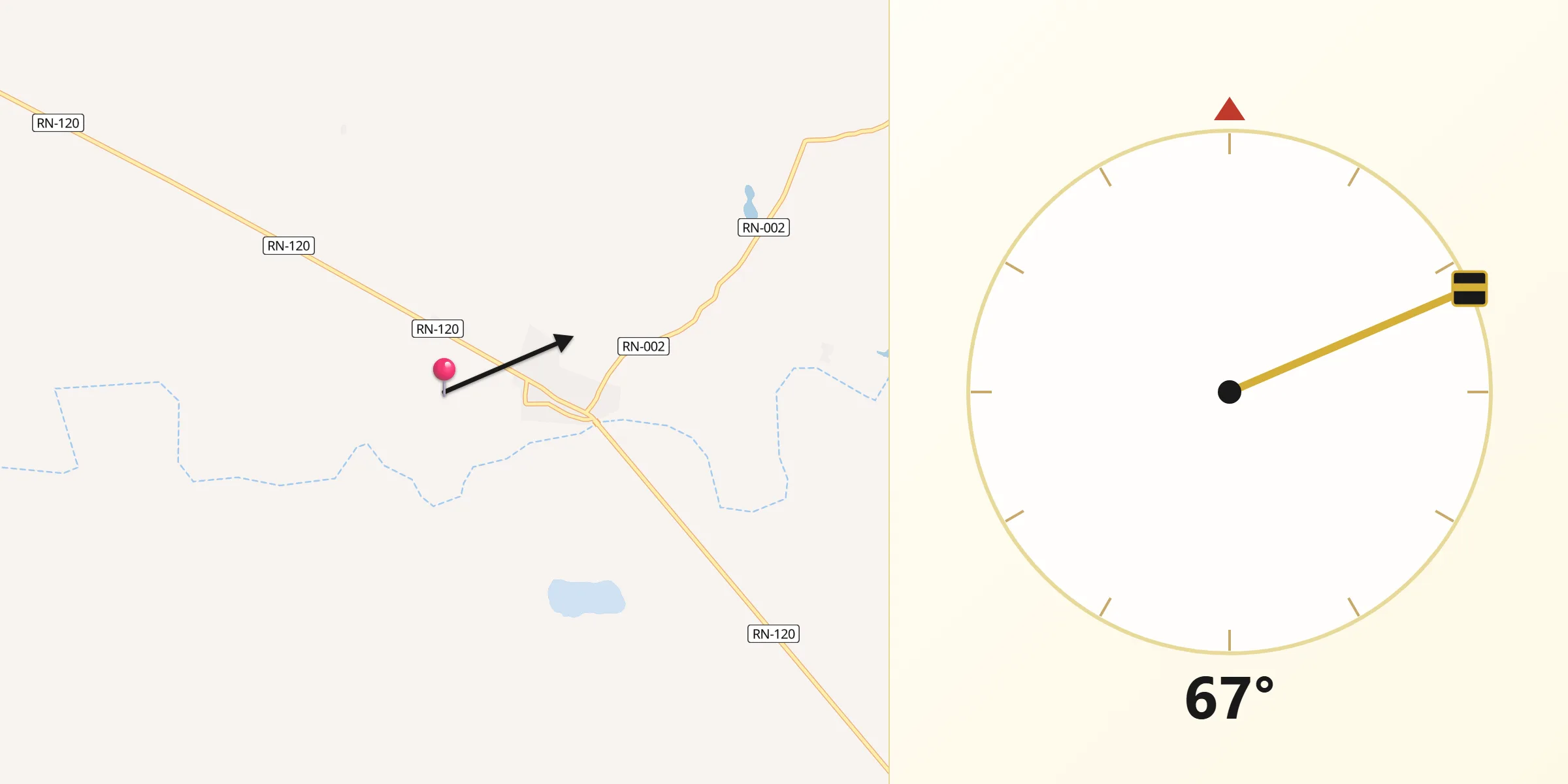 Direção da Qibla a partir de Boa Saúde
