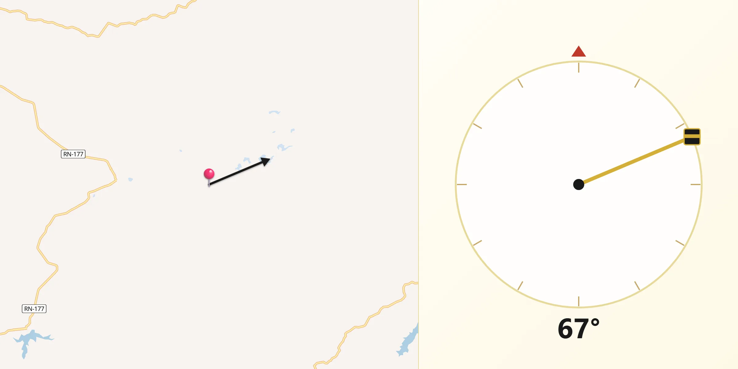 Direção da Qibla a partir de Coronel João Pessoa