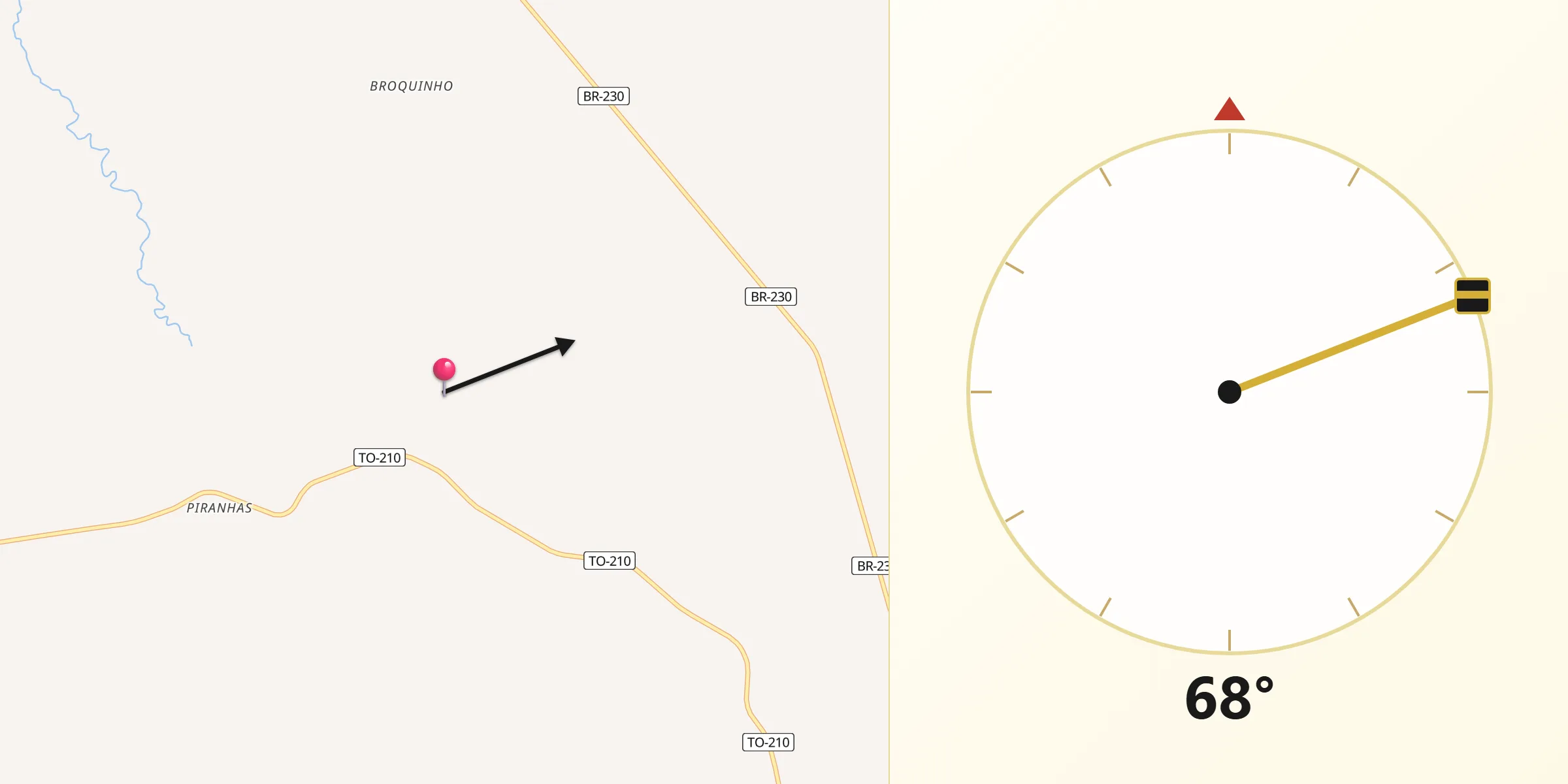 Direção da Qibla a partir de Nazaré