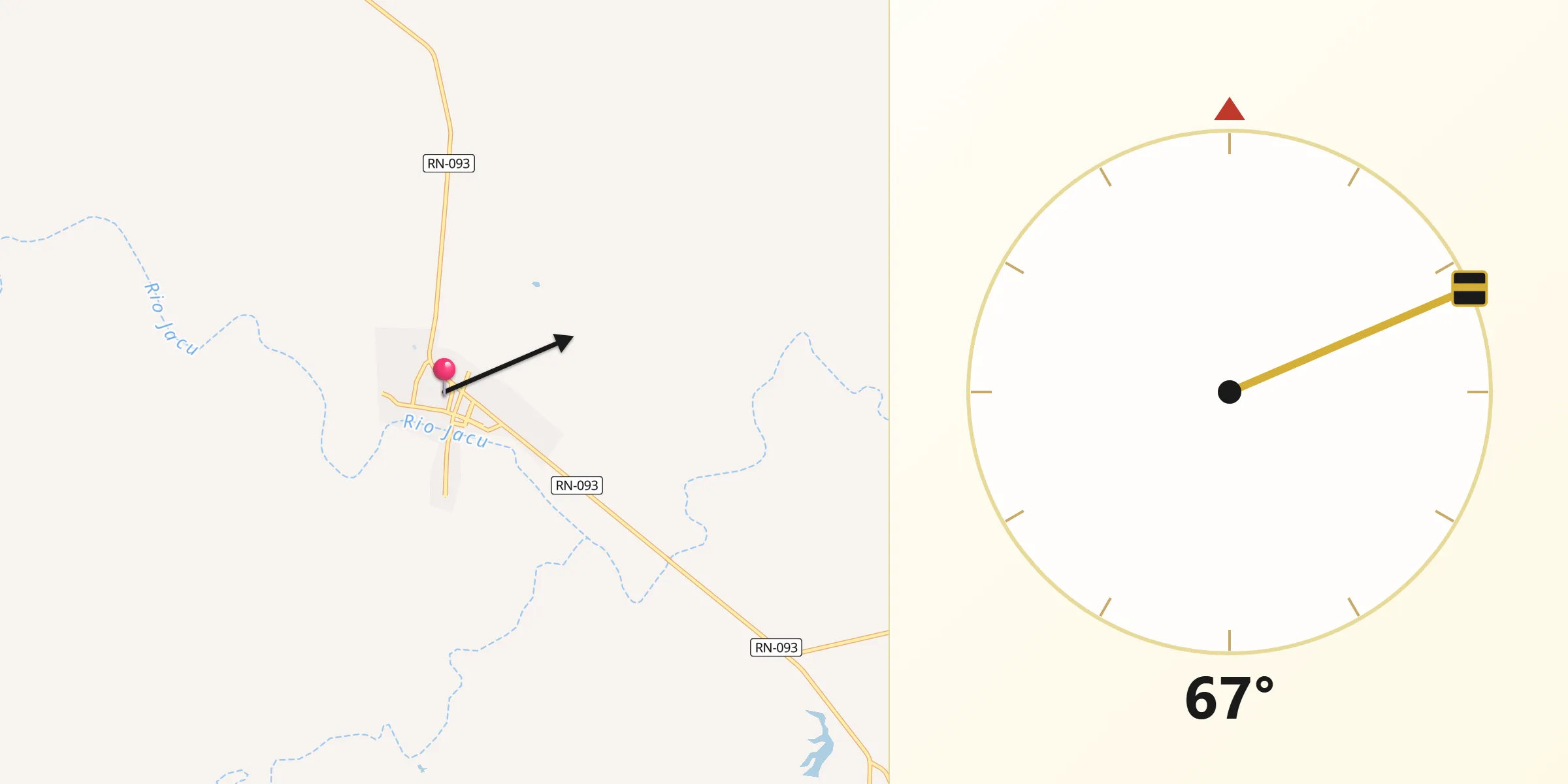 Direção da Qibla a partir de São José do Campestre