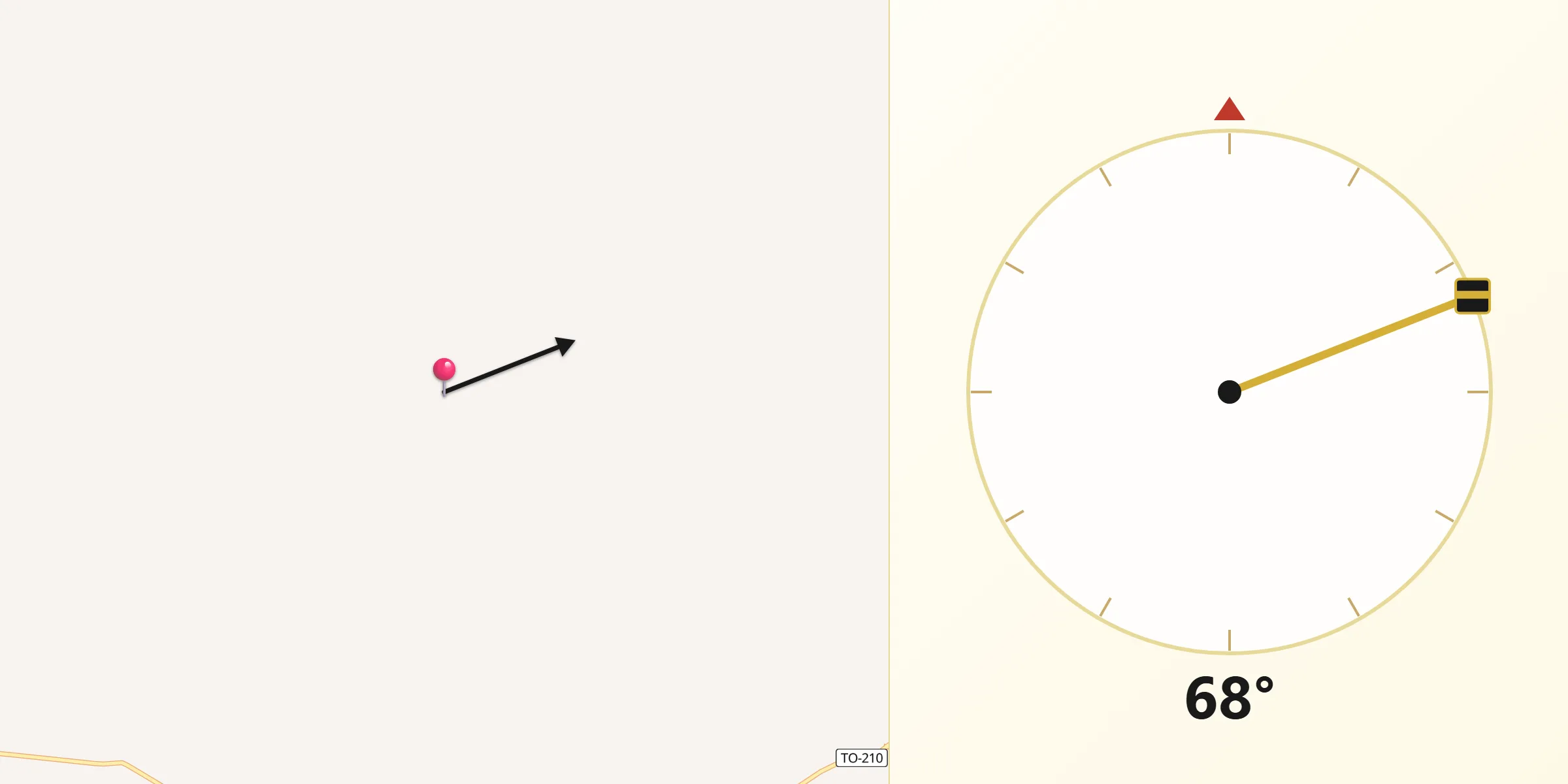 Direção da Qibla a partir de Angico