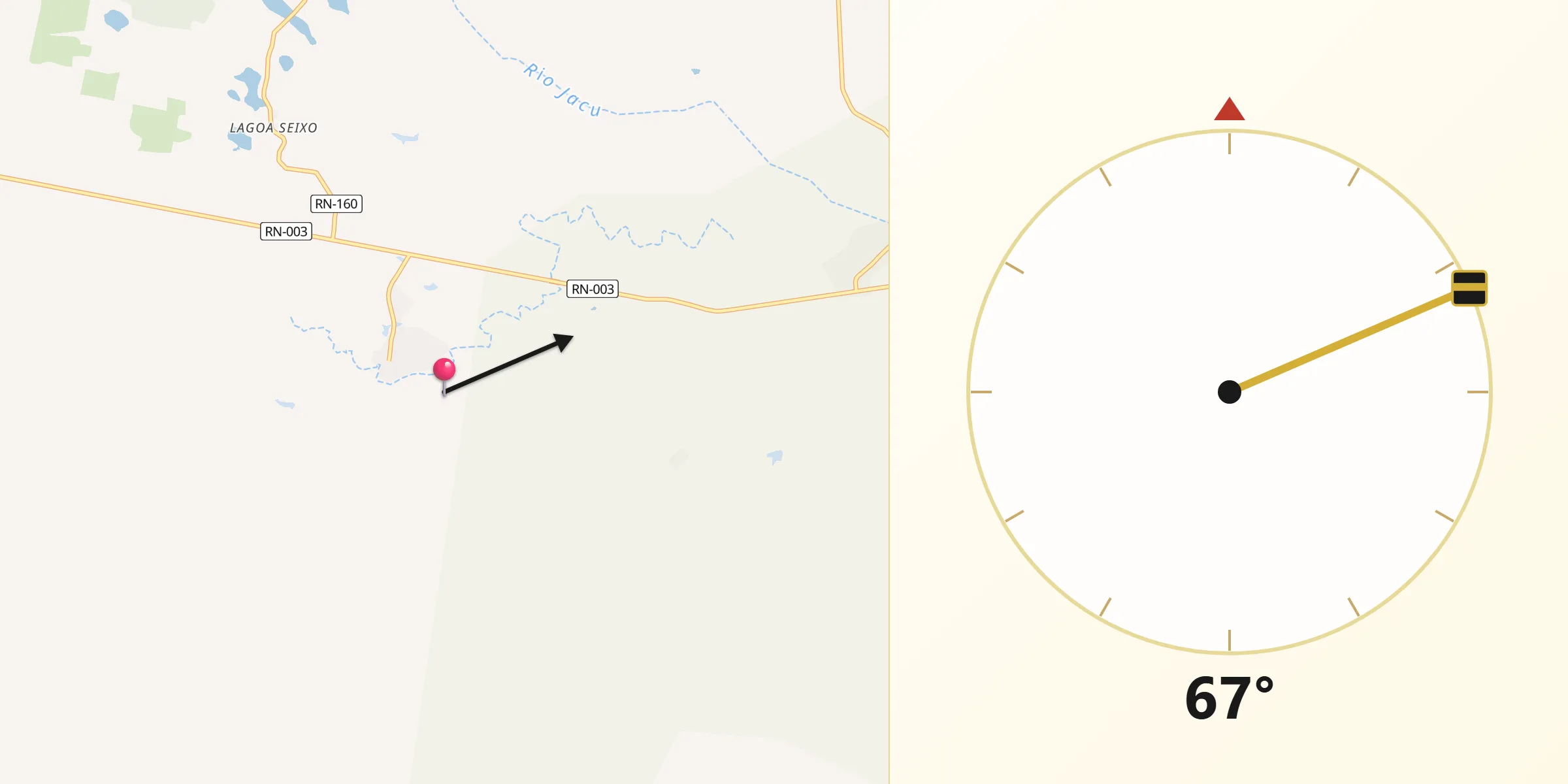 Direção da Qibla a partir de Várzea
