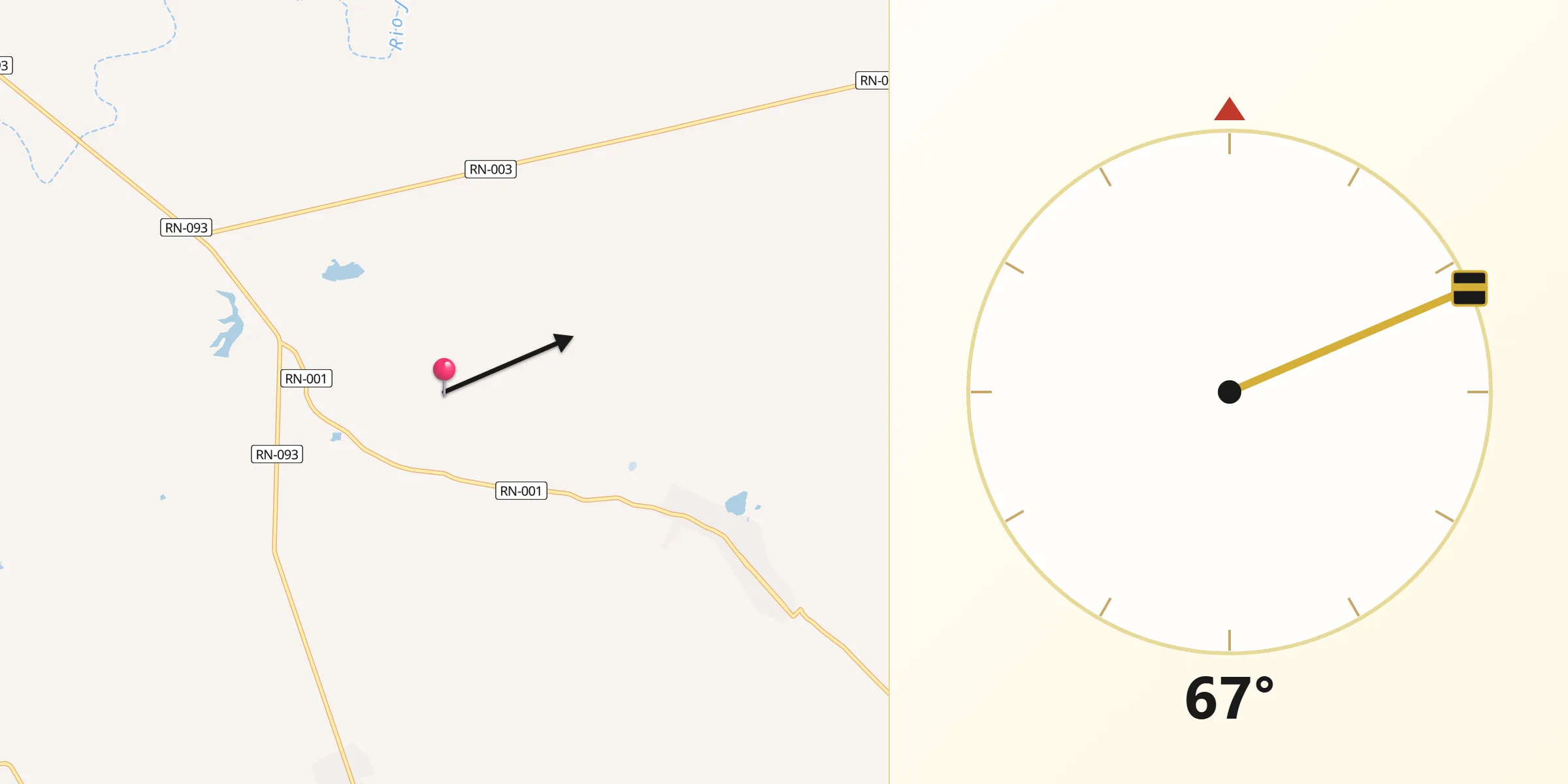 Direção da Qibla a partir de Lagoa d'Anta