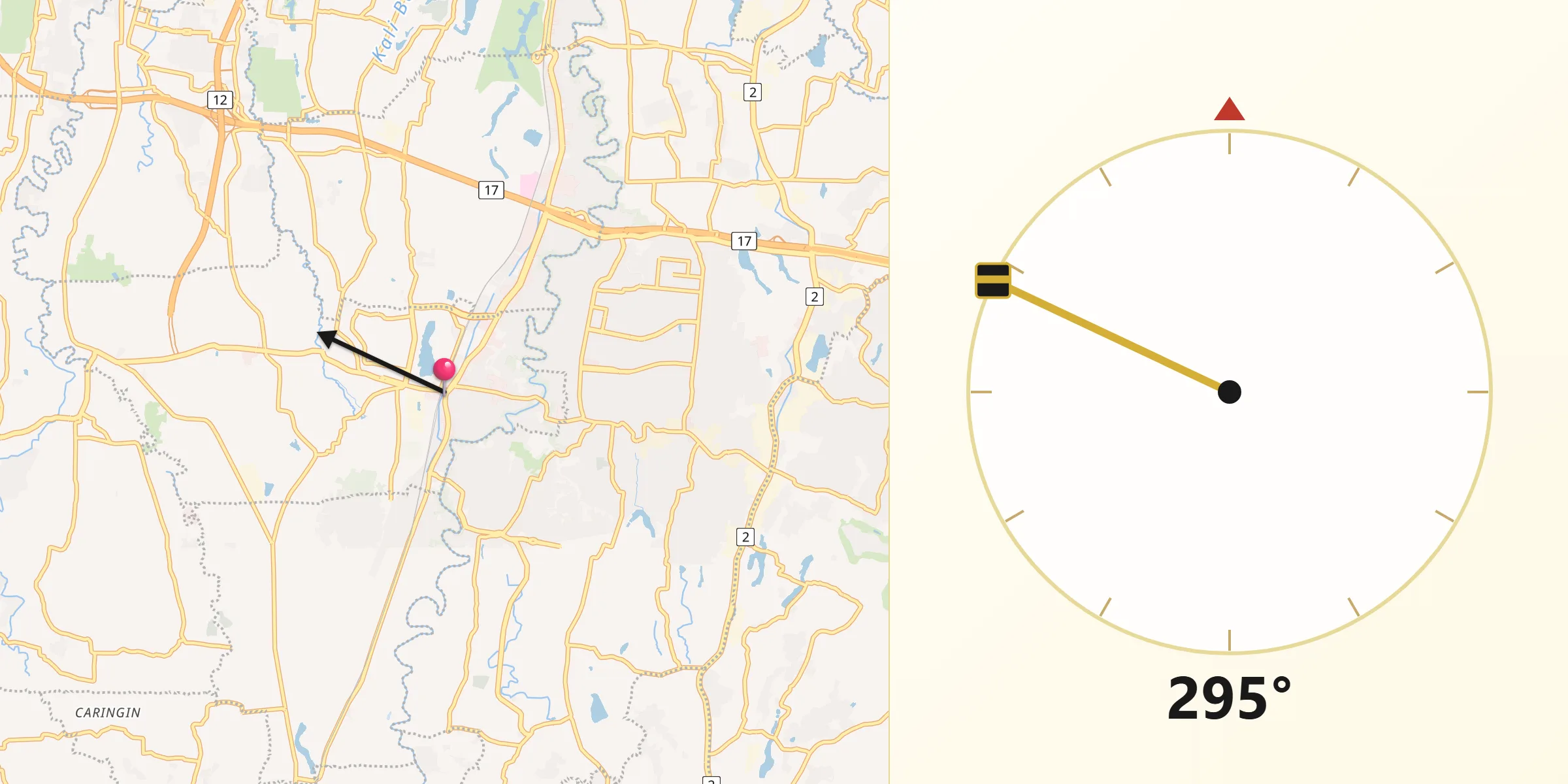 Qibla Direction from Depok