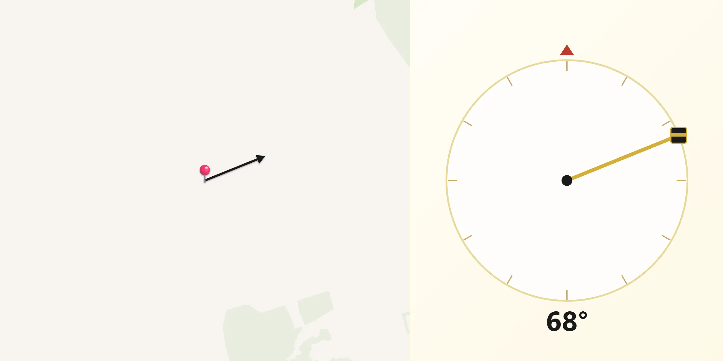 Direção da Qibla a partir de Paraibano