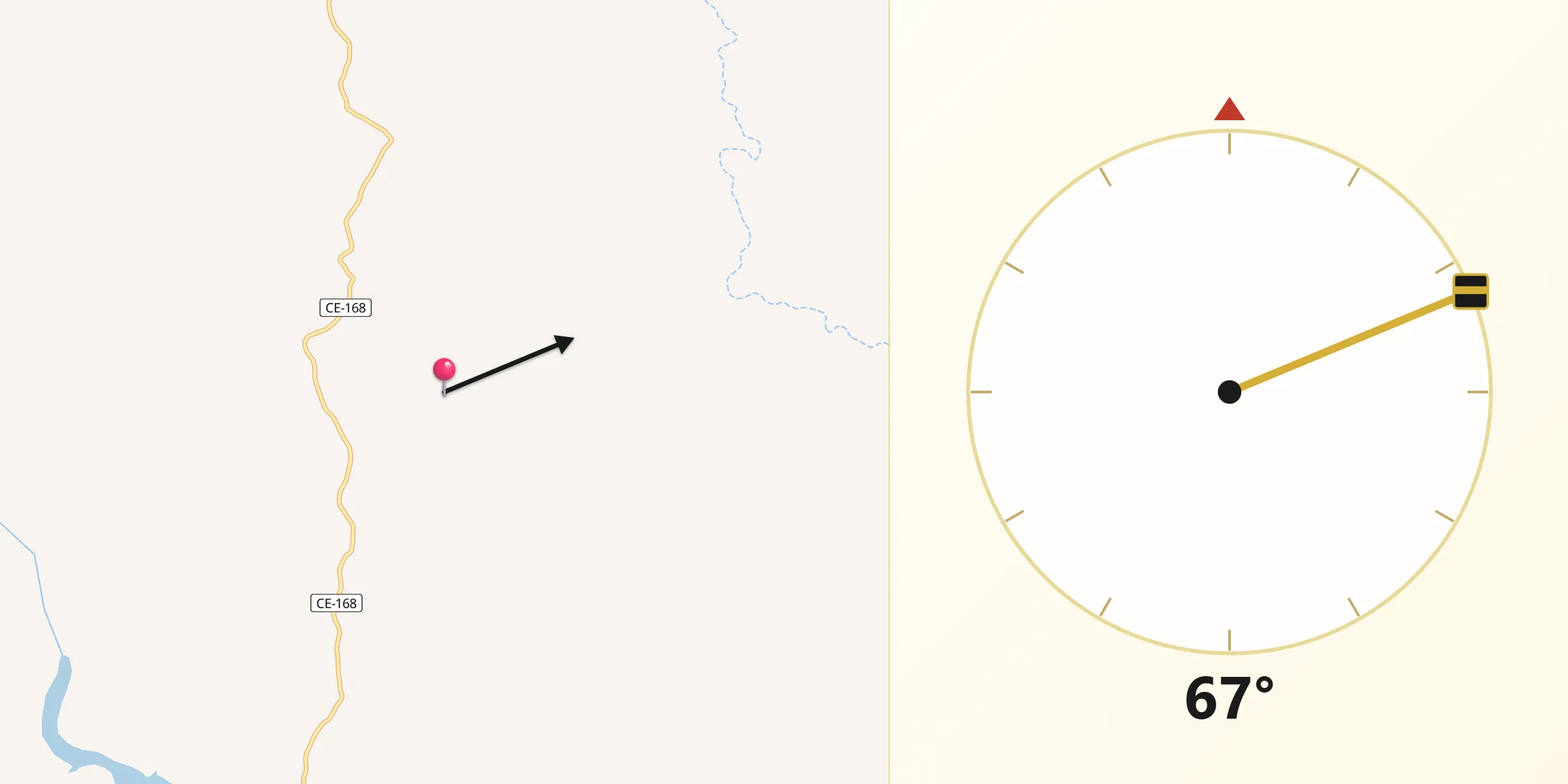Direção da Qibla a partir de Saboeiro
