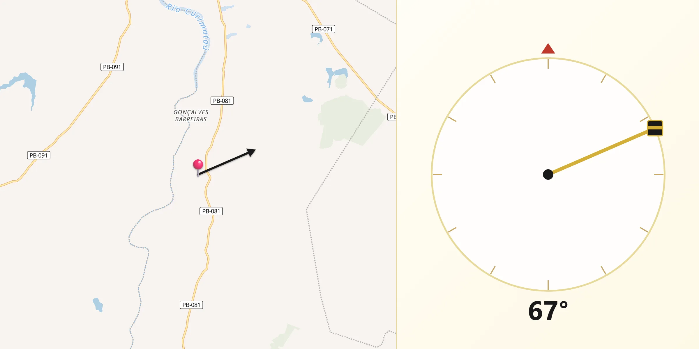 Direção da Qibla a partir de Logradouro