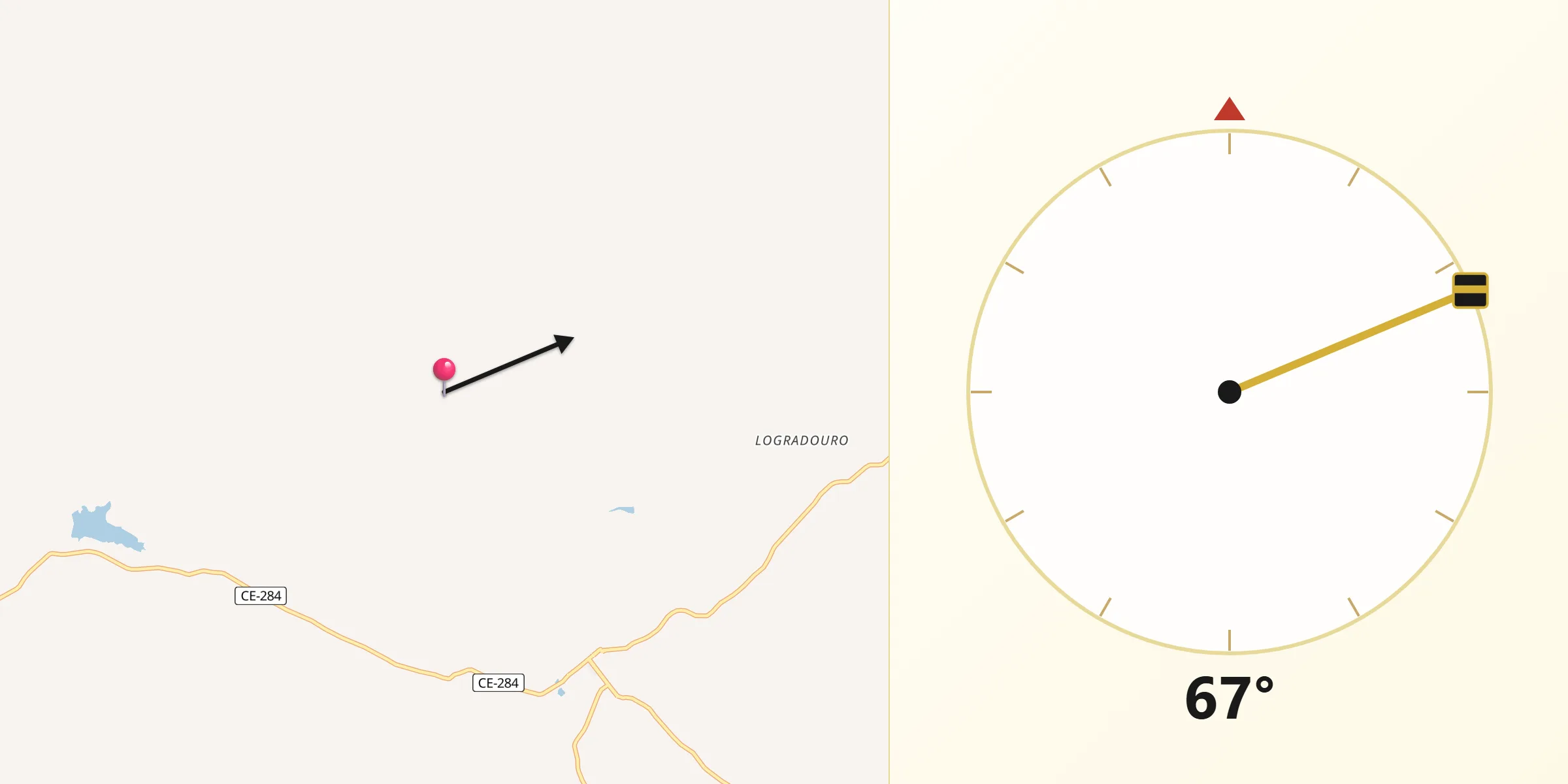 Direção da Qibla a partir de Umari