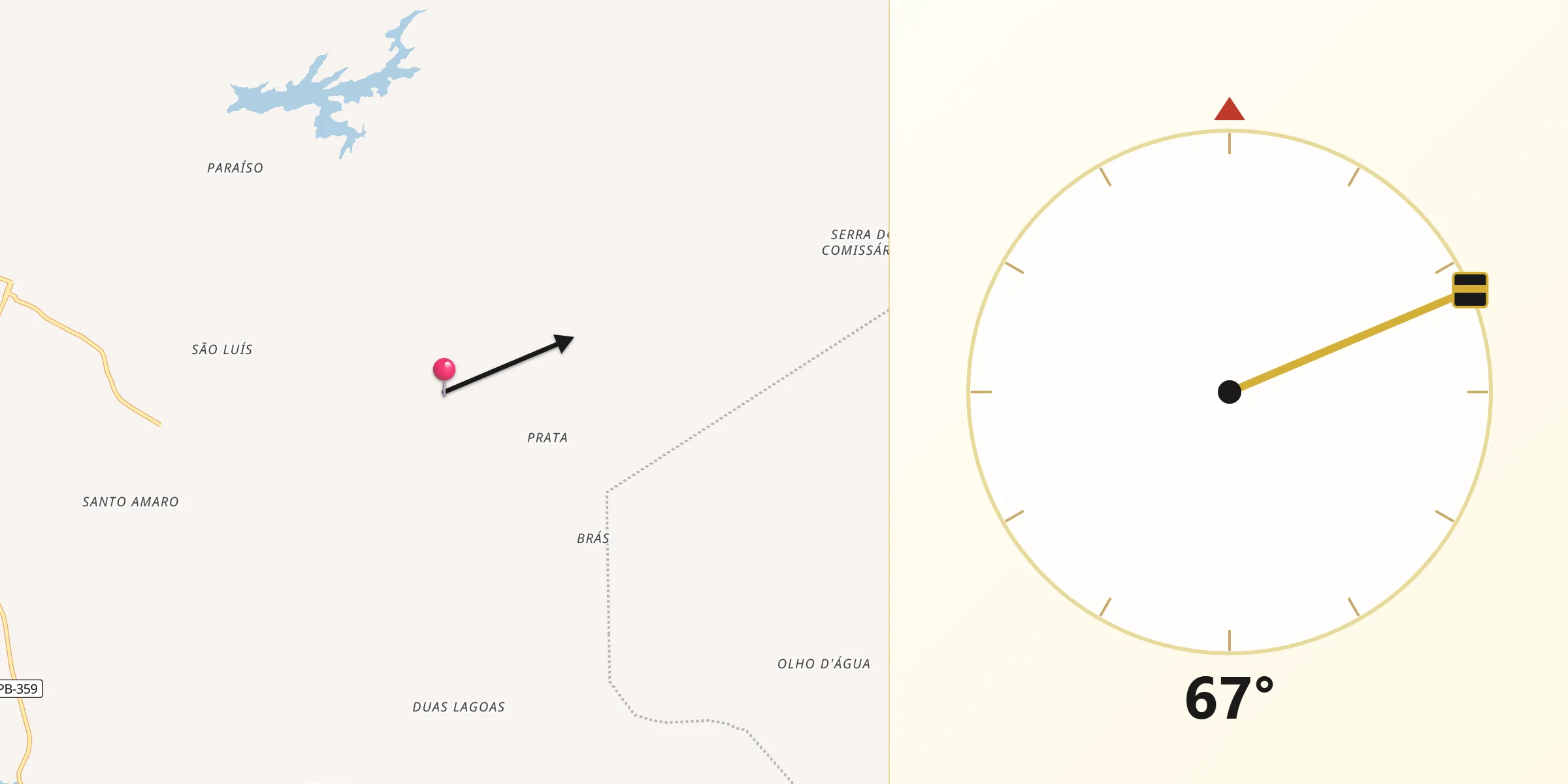 Direção da Qibla a partir de São Francisco
