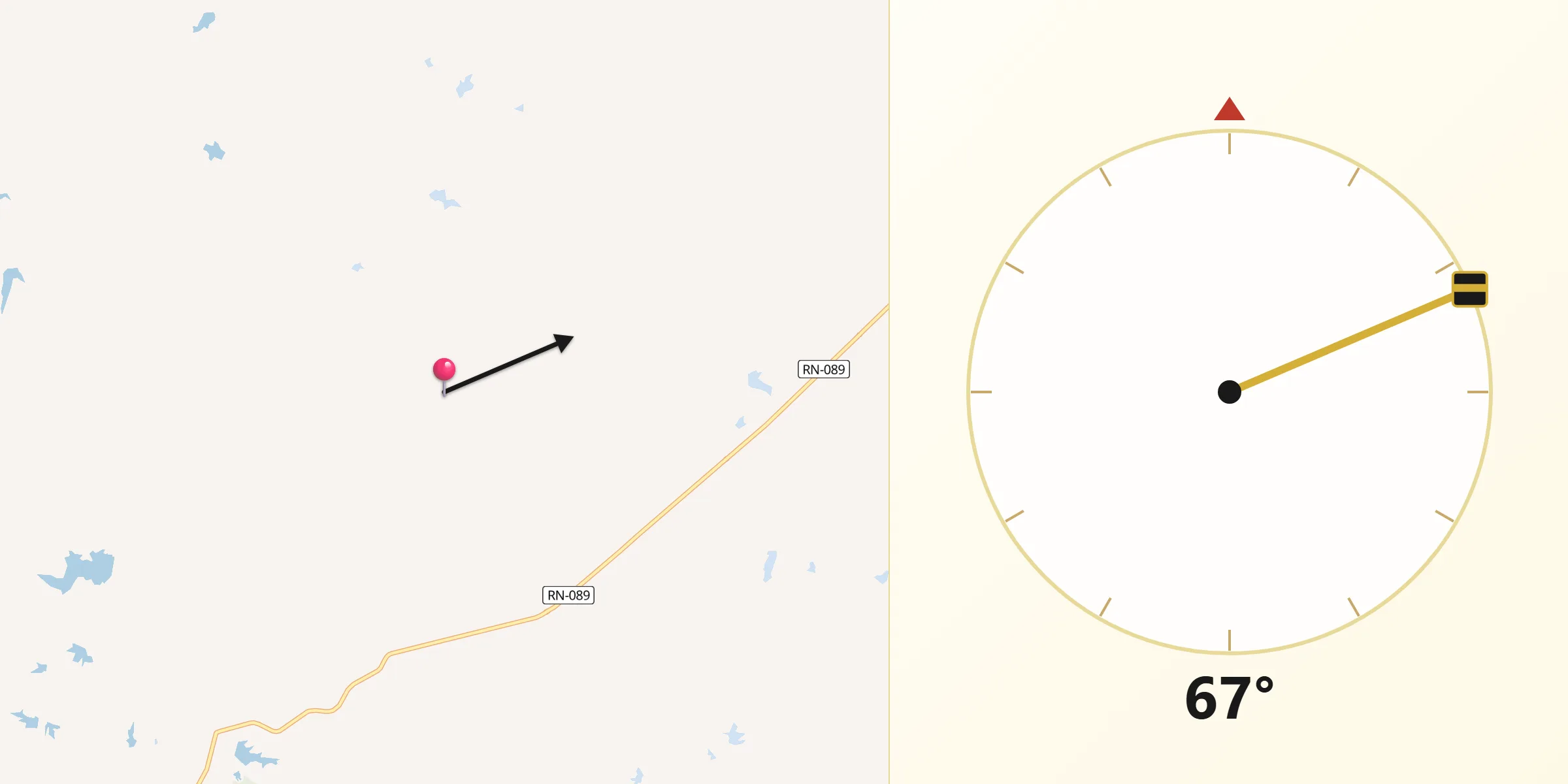Direção da Qibla a partir de Ouro Branco