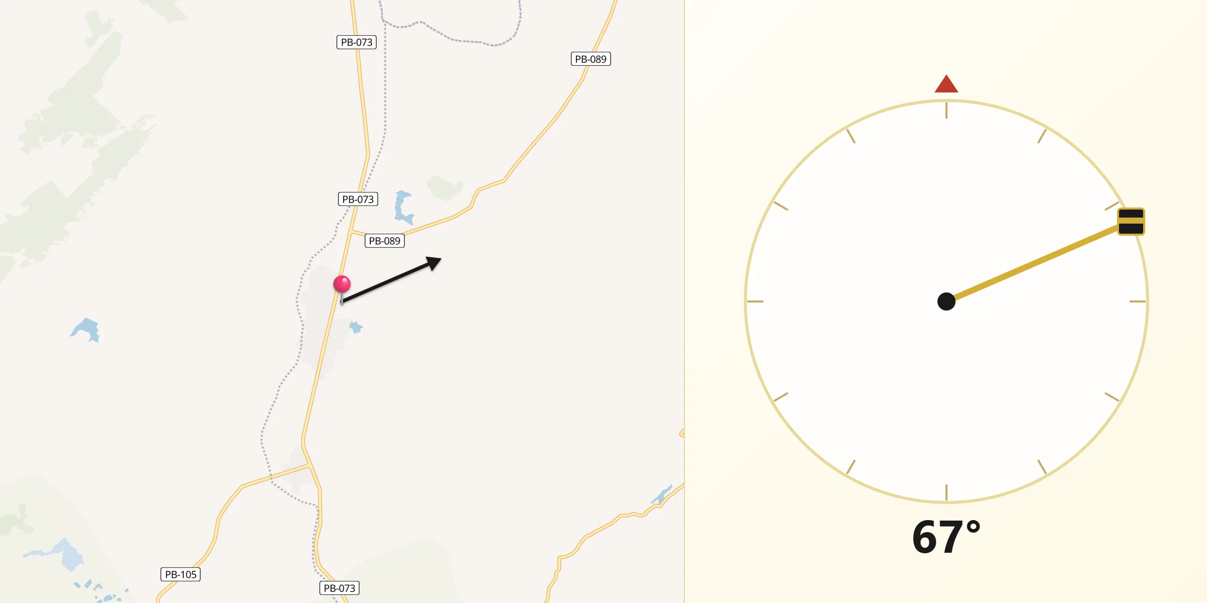 Direção da Qibla a partir de Belém
