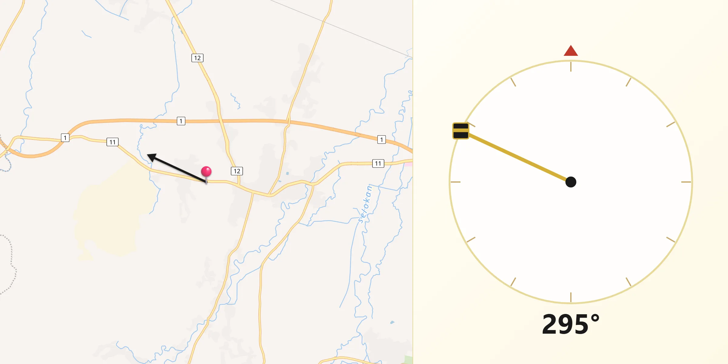 Qibla Direction from Palimanan